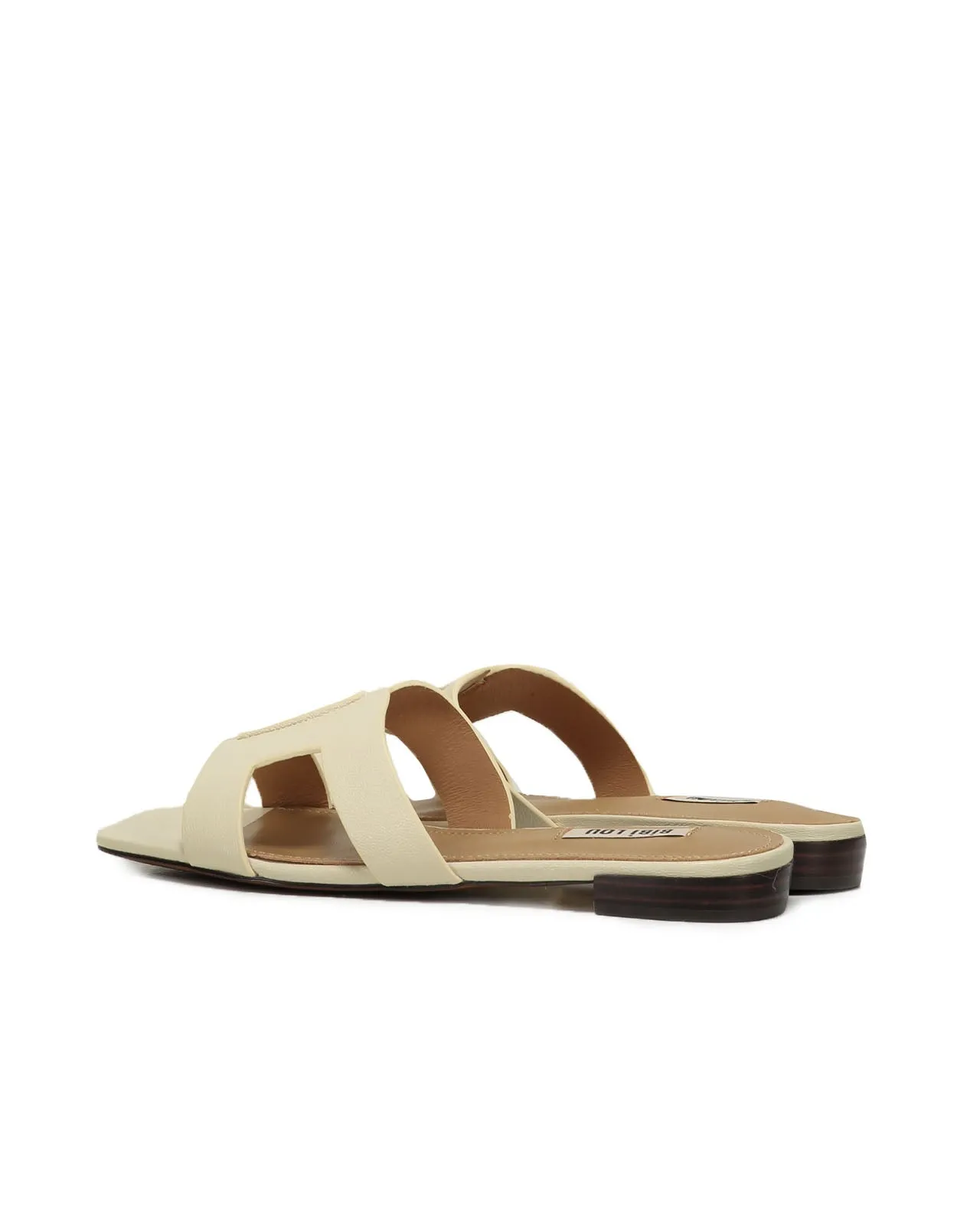 Ivory leather H ciabatta