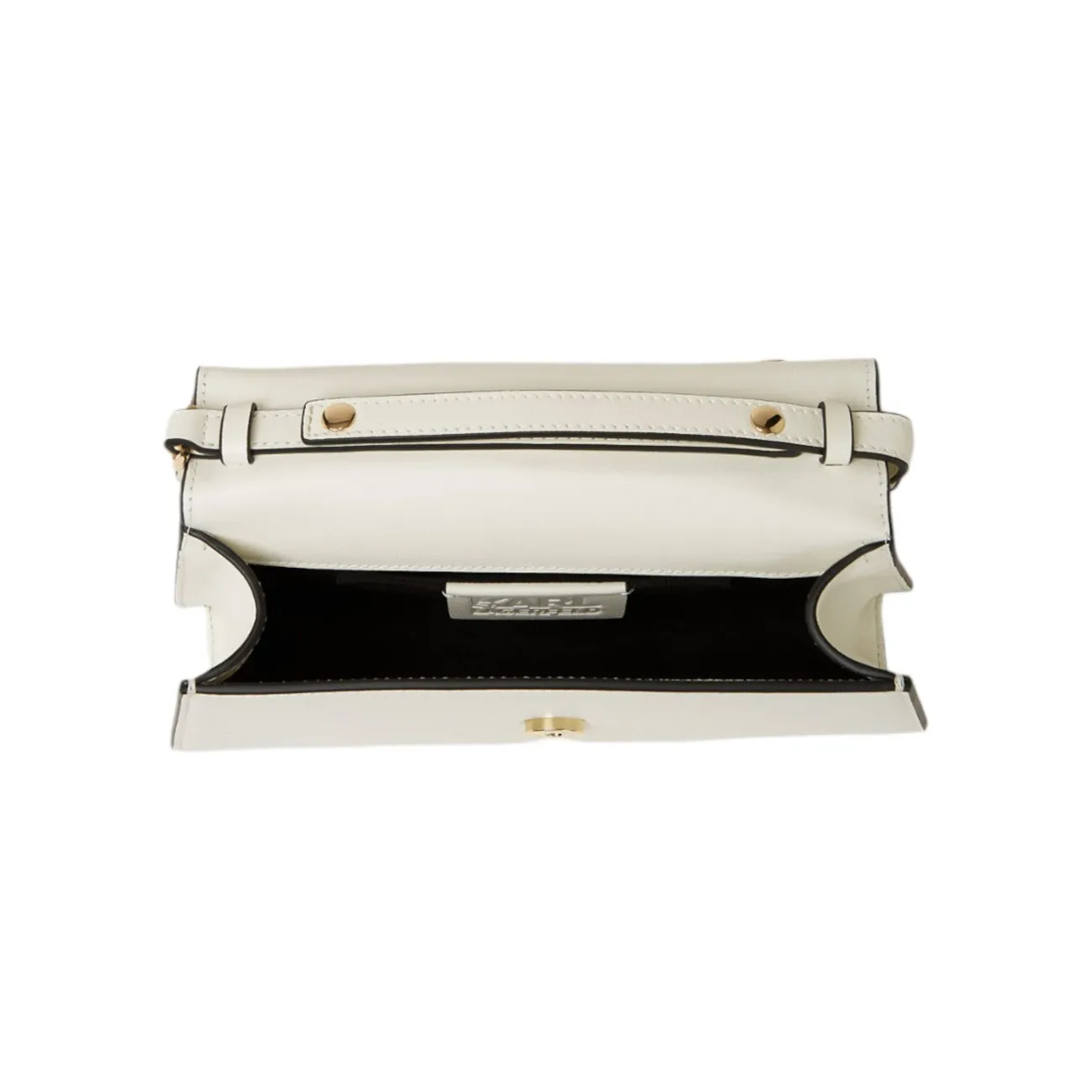 Karl Lagerfeld white signature shoulder bag.