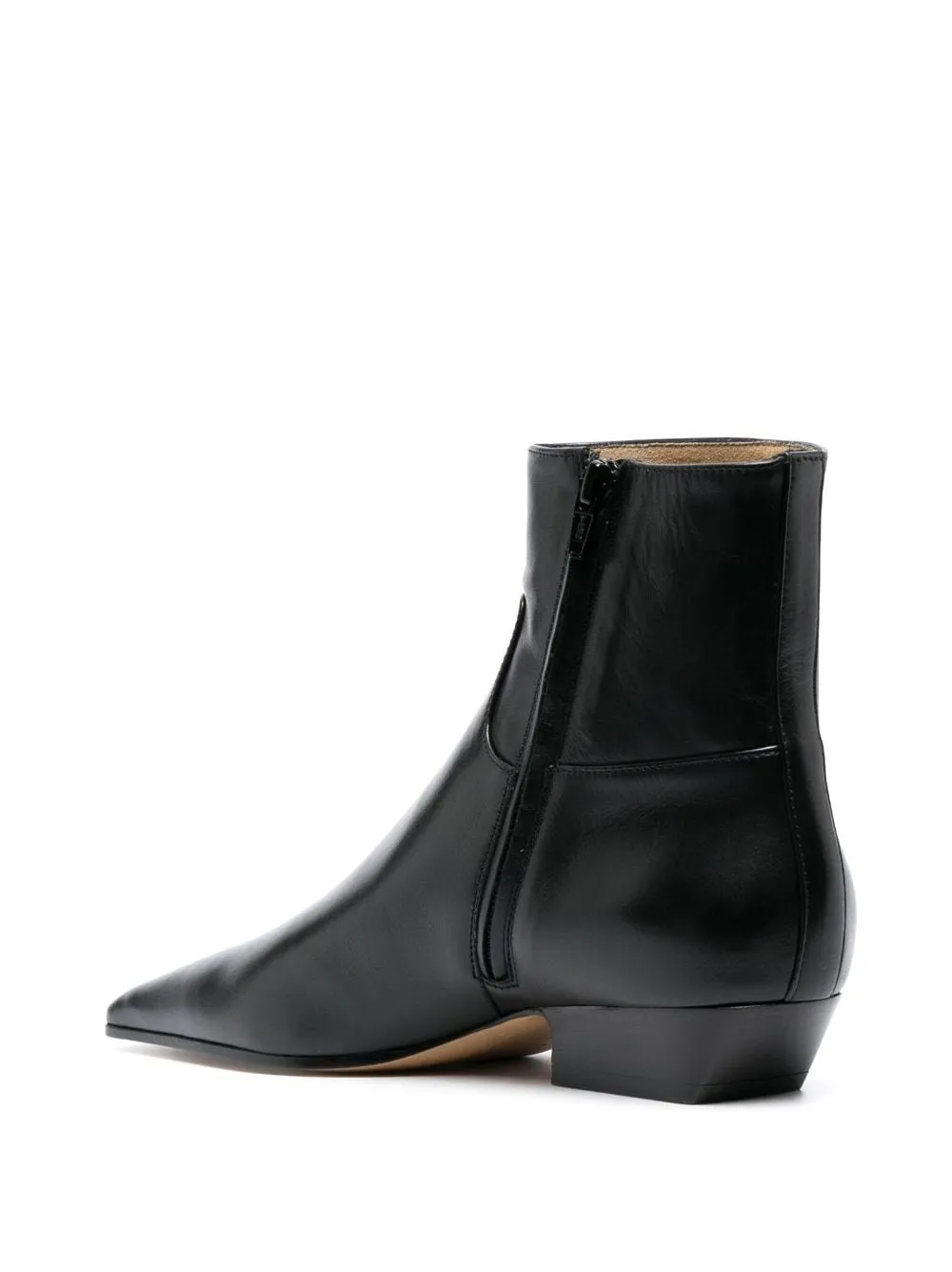 Khaite Marfa leather ankle boots.