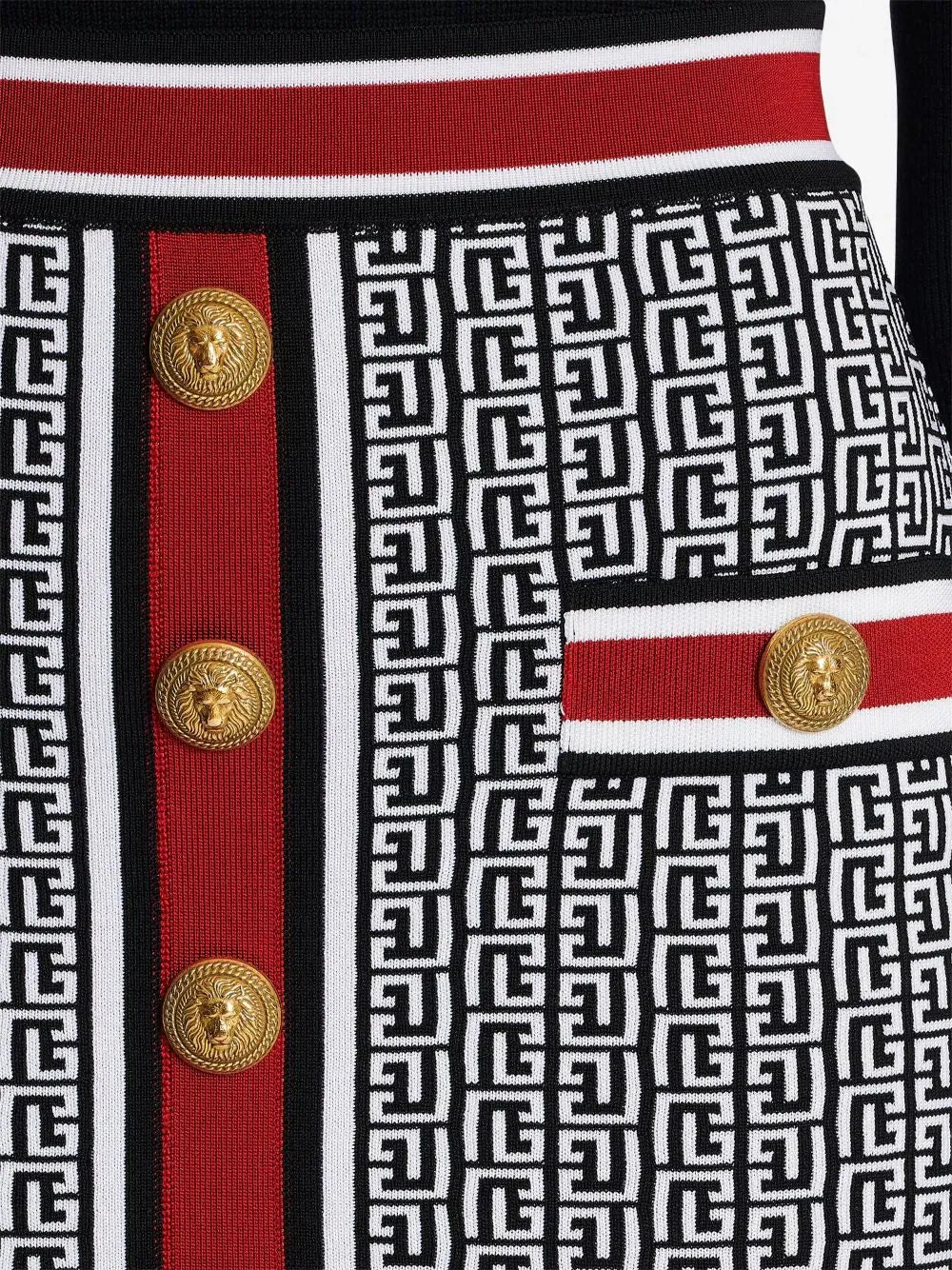 Knit Buttoned Skirt