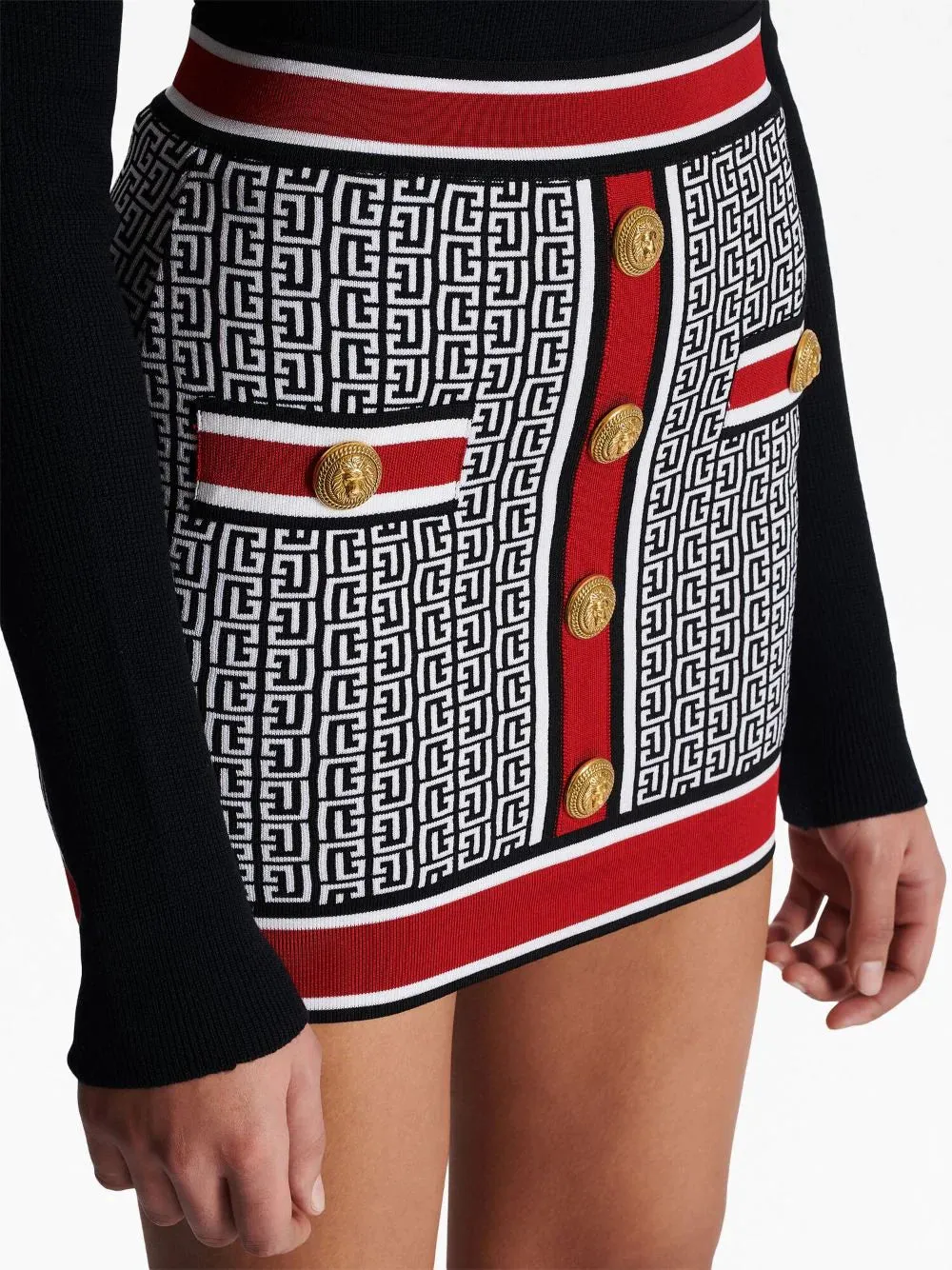 Knit Buttoned Skirt