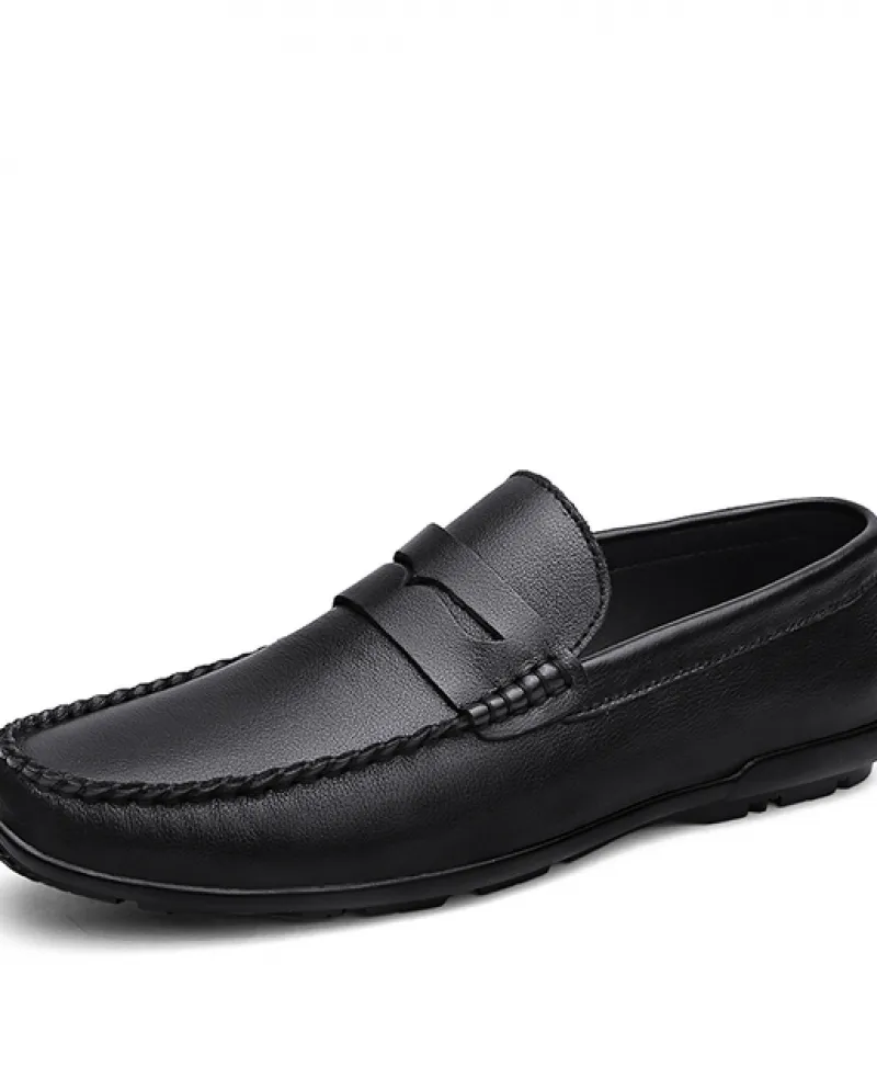 Large Leather Fashion Shoes for Men - Autumn Casual Moccasins Sneakers for Men - Genuine Men's Footwear