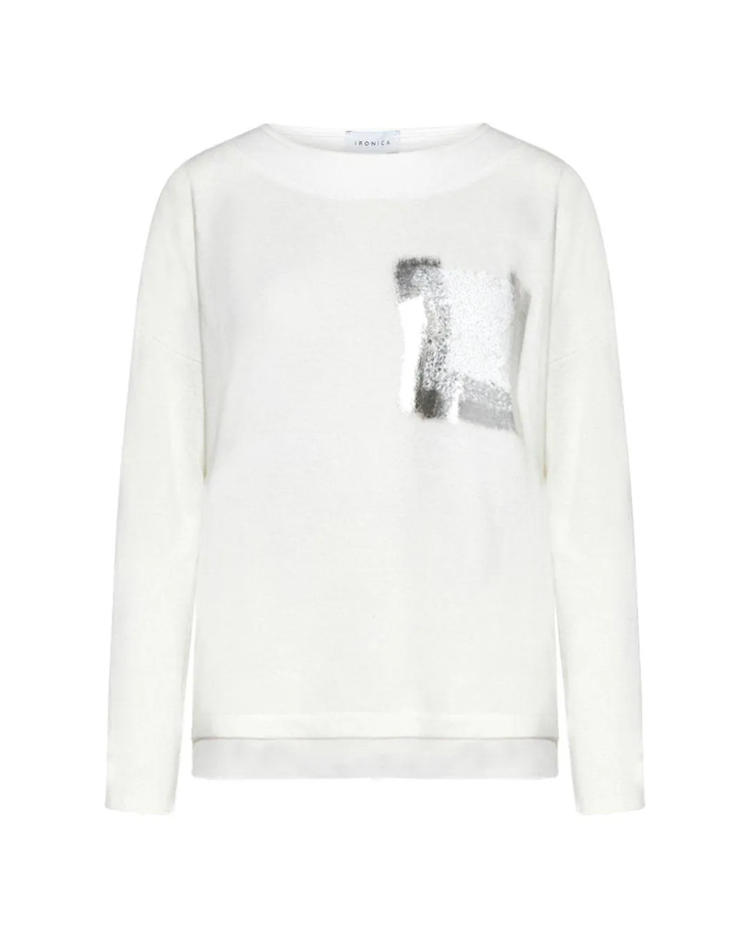 Latte Sweater with Sequin Pocket