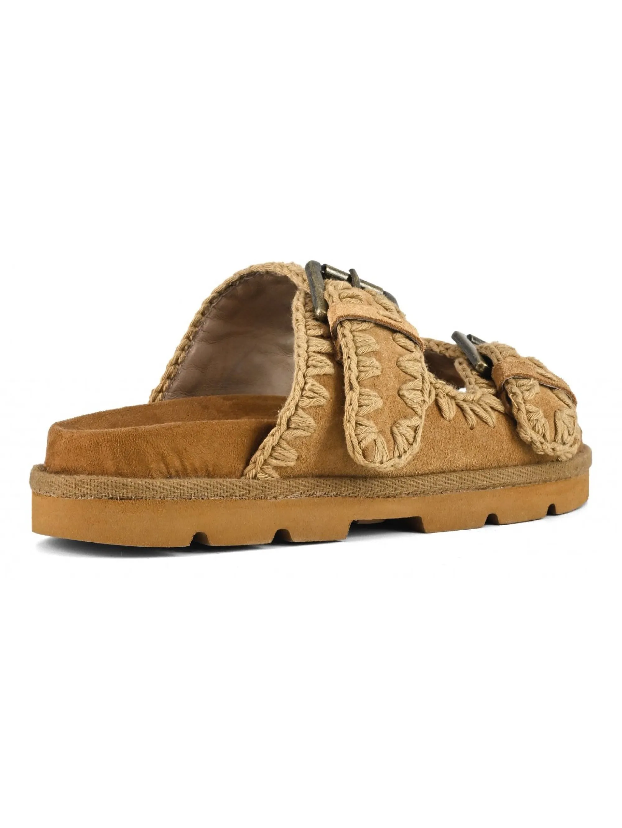 Leather Bio Cognac Buckle Sandals