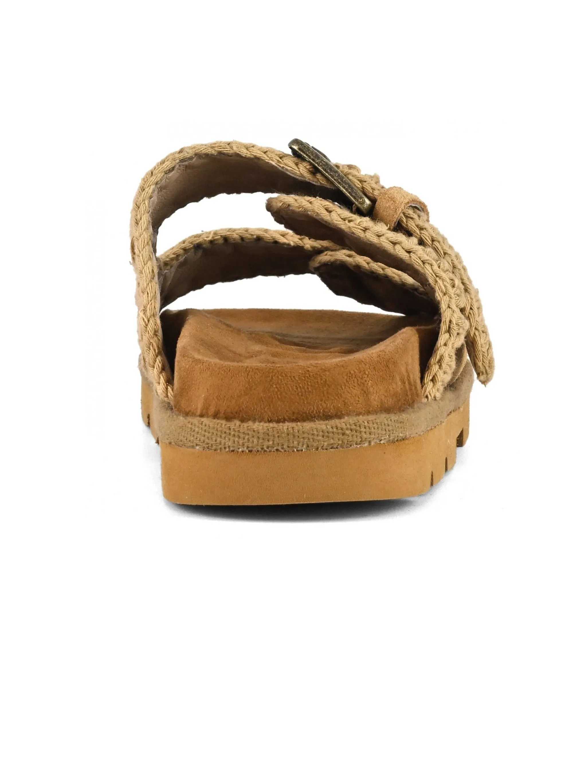 Leather Bio Cognac Buckle Sandals