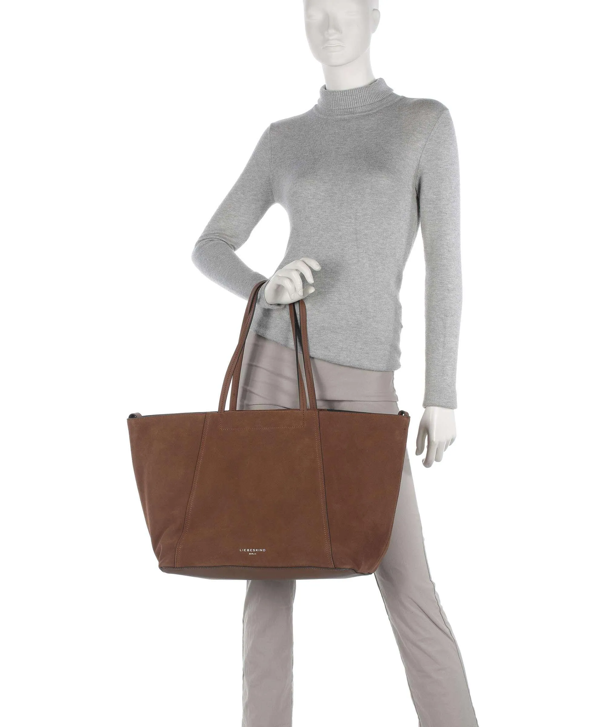 Liebeskind Chudy Dark Brown Rough Leather Shopper Bag