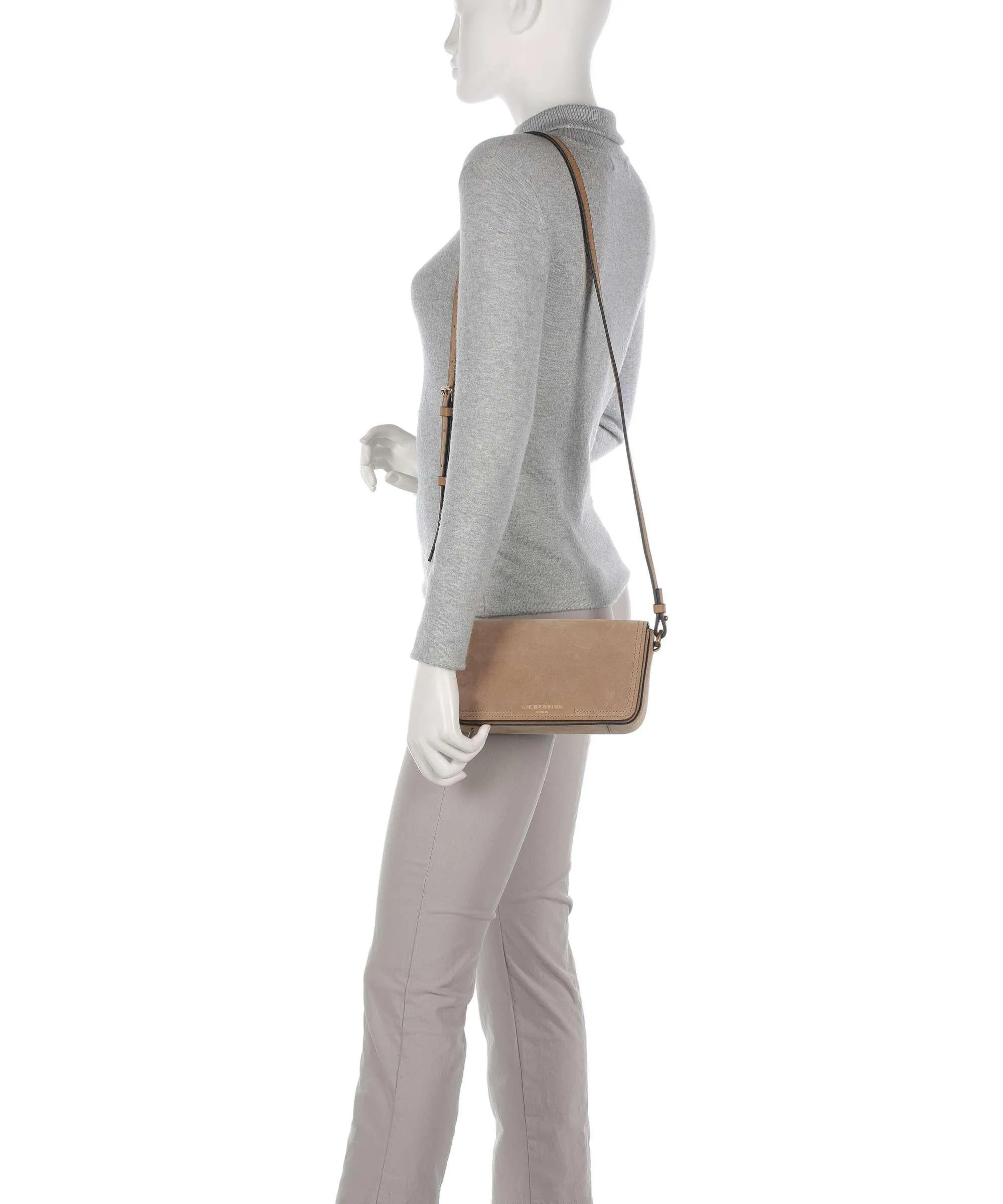 Liebeskind Chudy Light Brown Rough Cowhide Leather Crossbody Bag