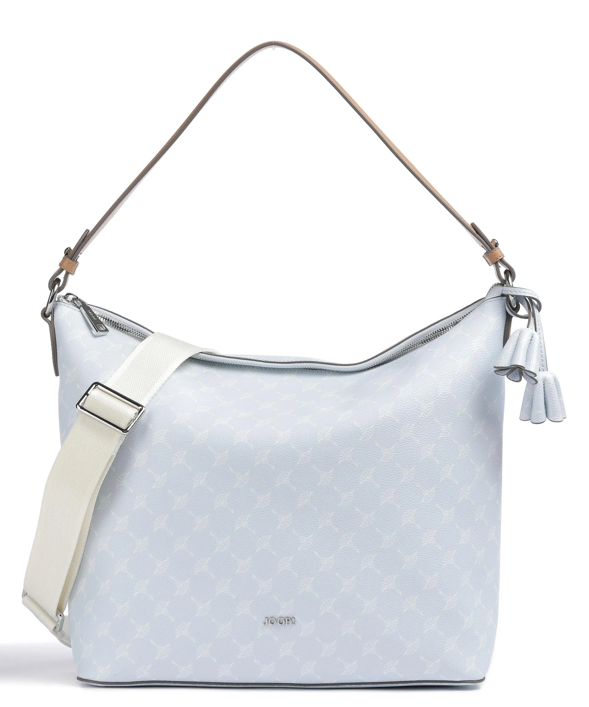 Light Blue Synthetic Leather Hobo Bag by JOOP! Cortina 1.0 Alara