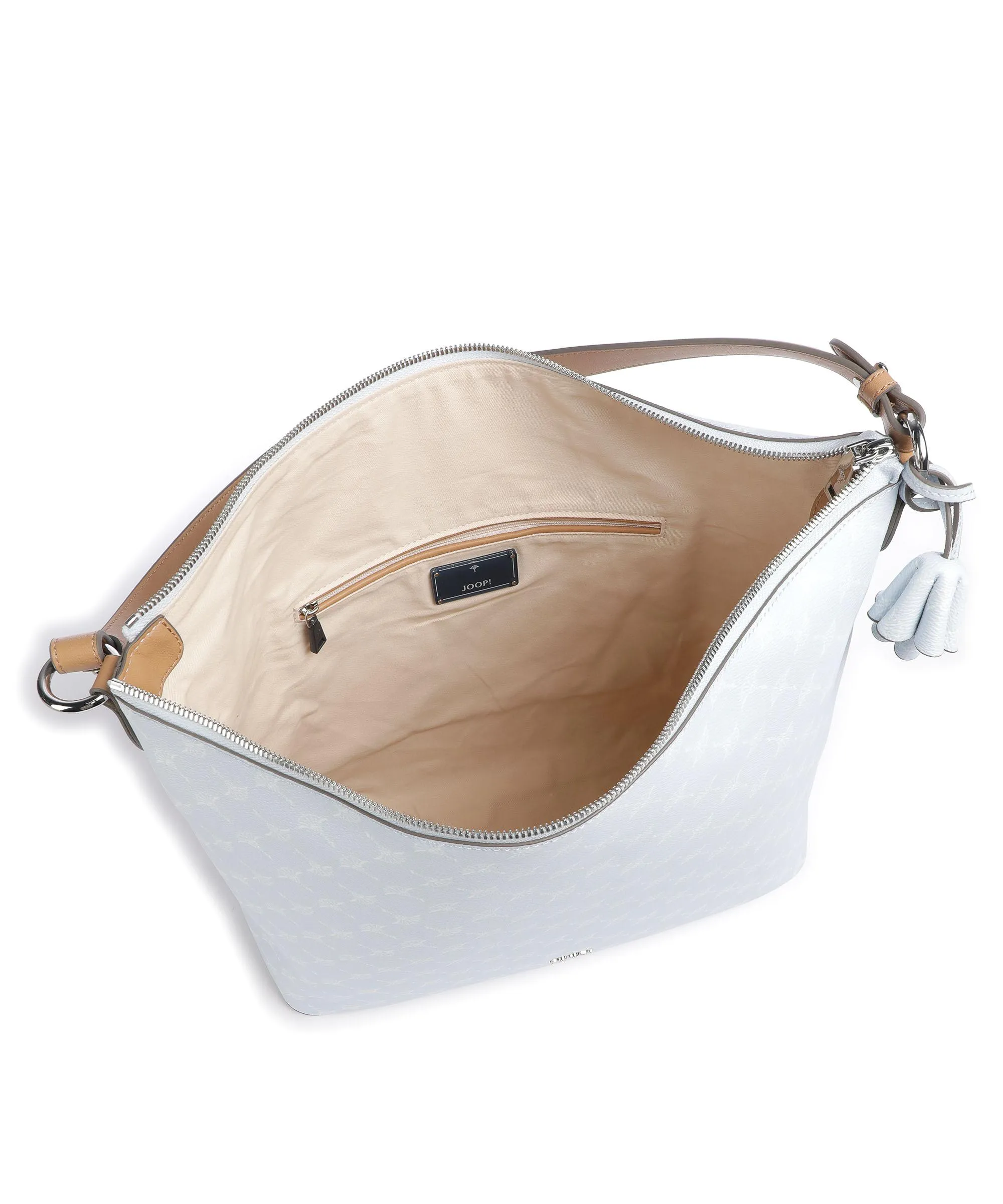 Light Blue Synthetic Leather Hobo Bag by JOOP! Cortina 1.0 Alara