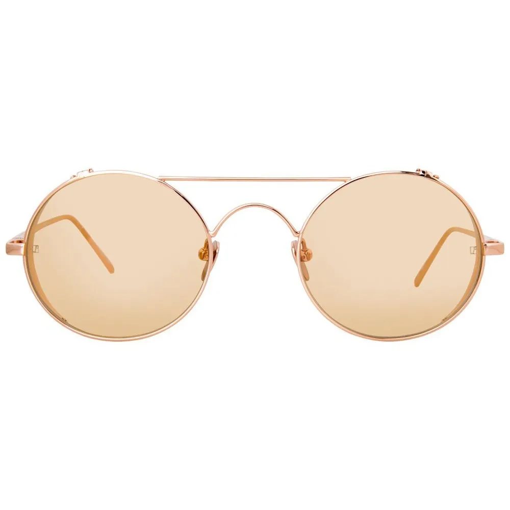 Linda Farrow - Occhiali da Sole Ovali 427 C13 - Oro Rosa - Linda Farrow Eyewear