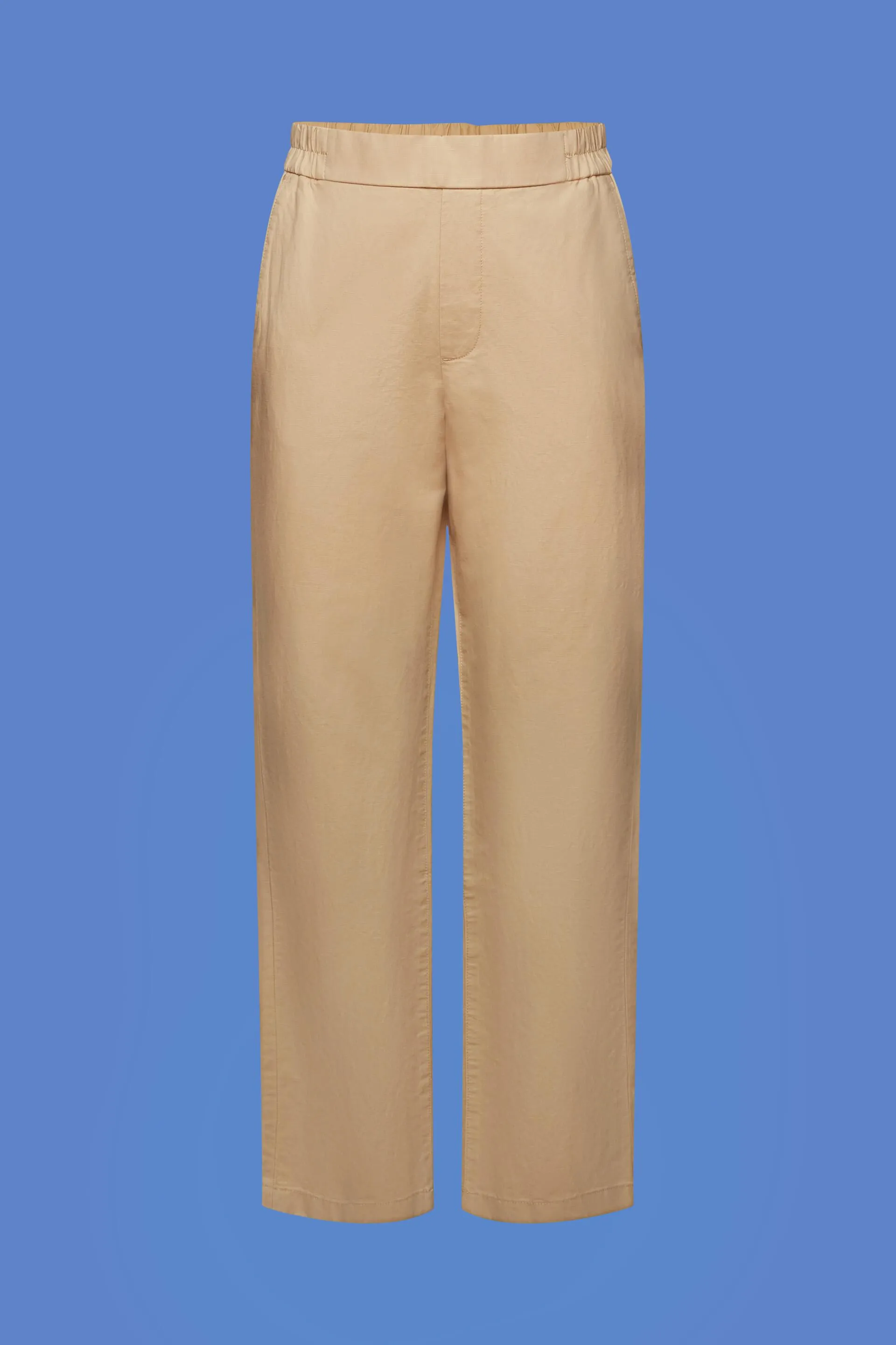 Linen blend pull-on pants