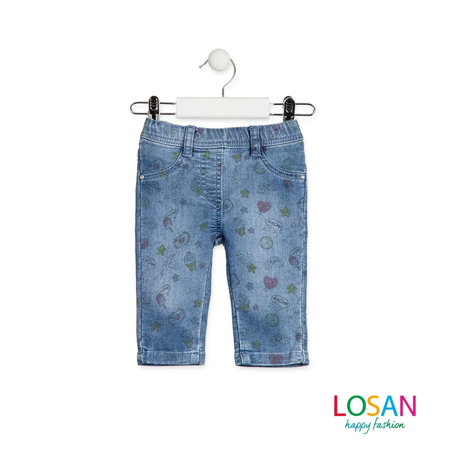 Losan Baby Girl T-Shirt and Printed Pants Set