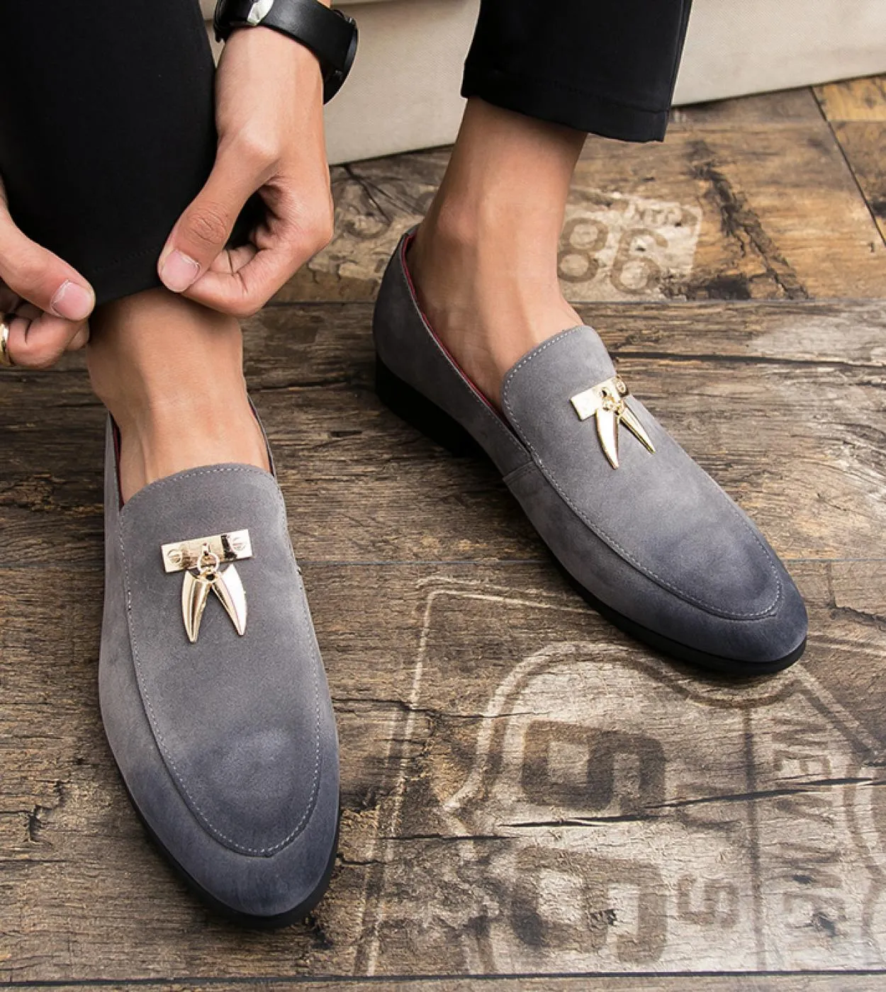 Luxury Men's Formal Suede Leather Shoes - Classic Business Dress Shoes for Men