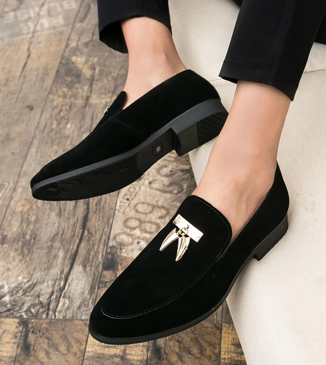 Luxury Men's Formal Suede Leather Shoes - Classic Business Dress Shoes for Men