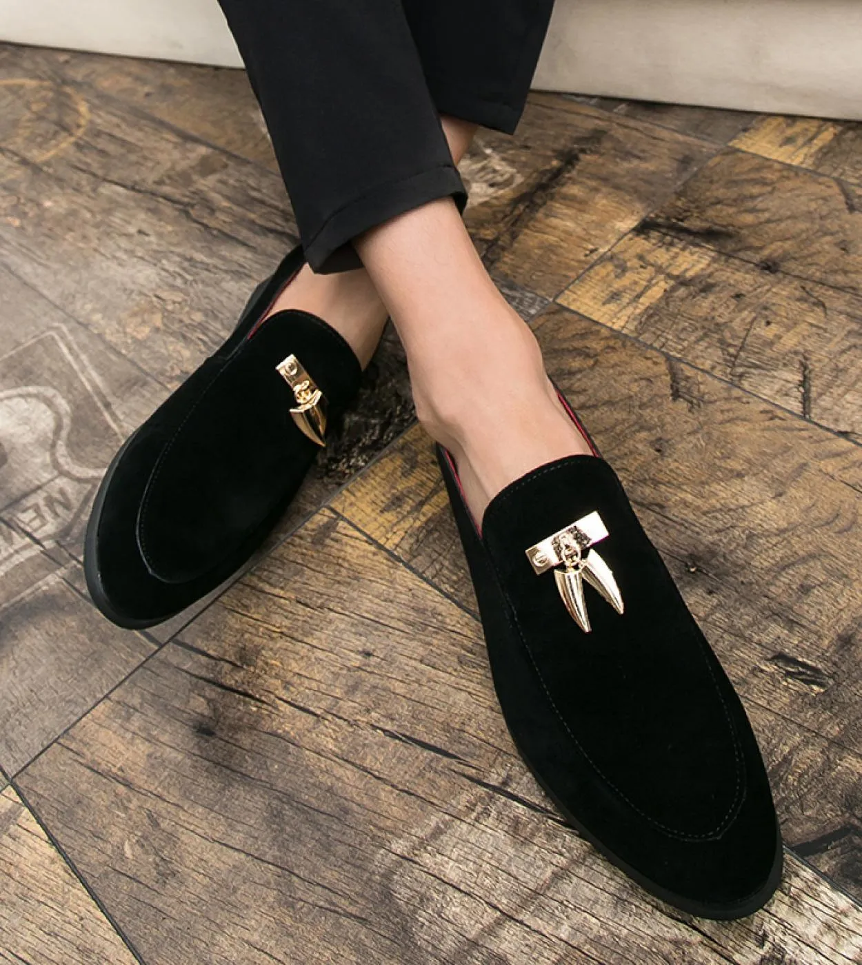 Luxury Men's Formal Suede Leather Shoes - Classic Business Dress Shoes for Men