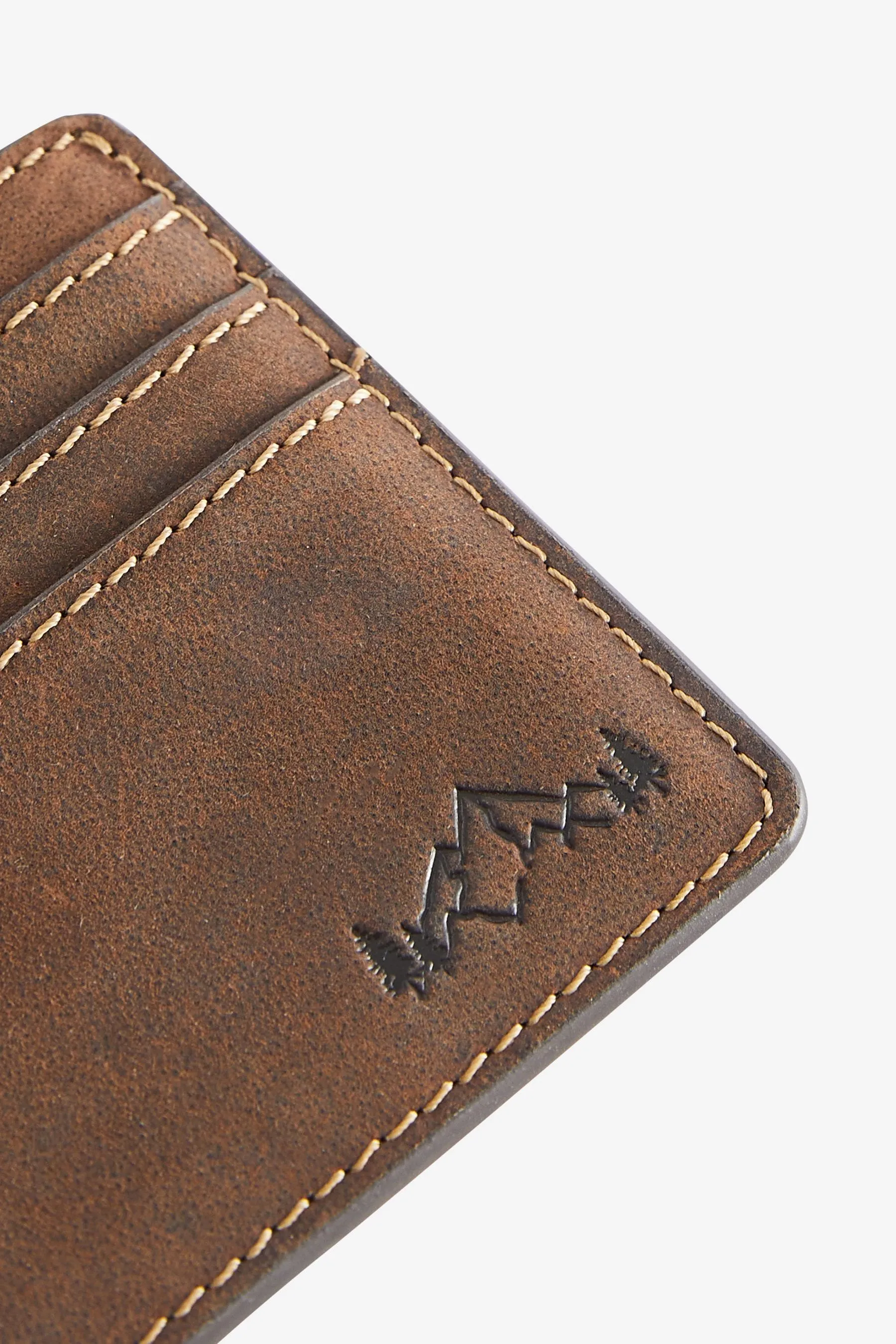 Marrone - Leather oily cardholder.