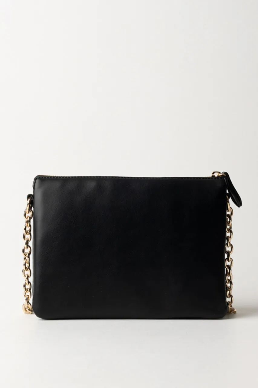 Medium black shoulder bag Via Manzoni