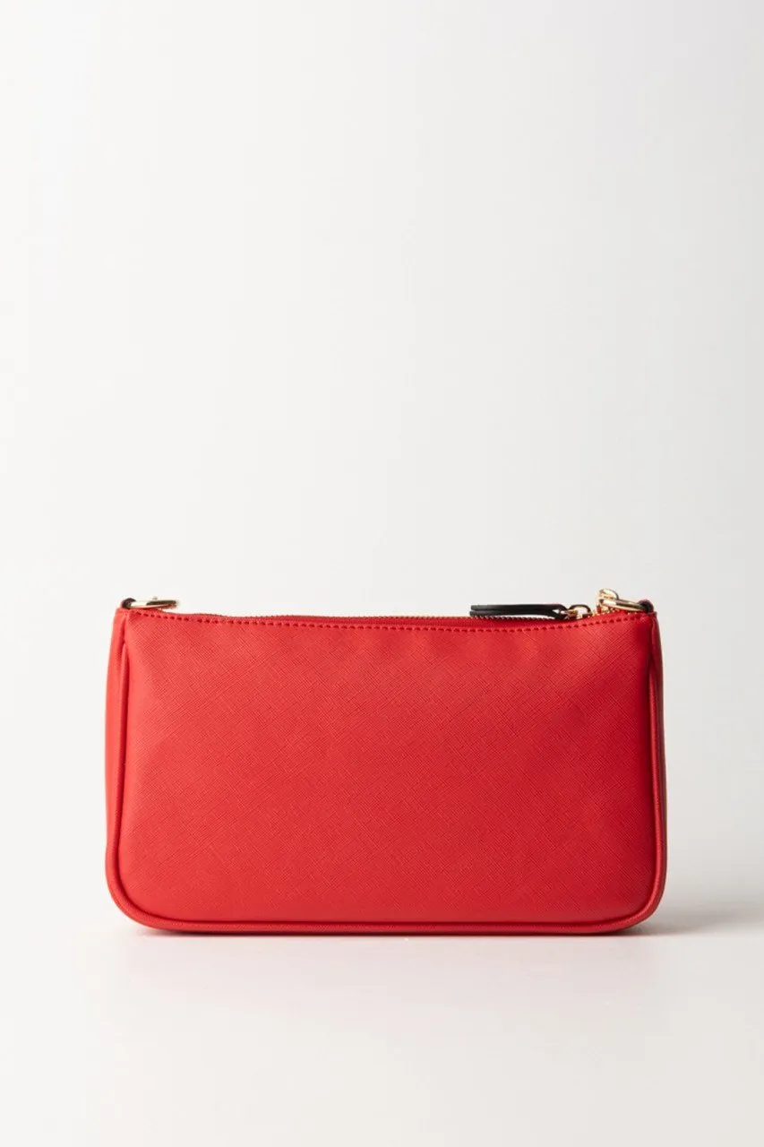 Medium-sized lacquer red Mignon shoulder bag