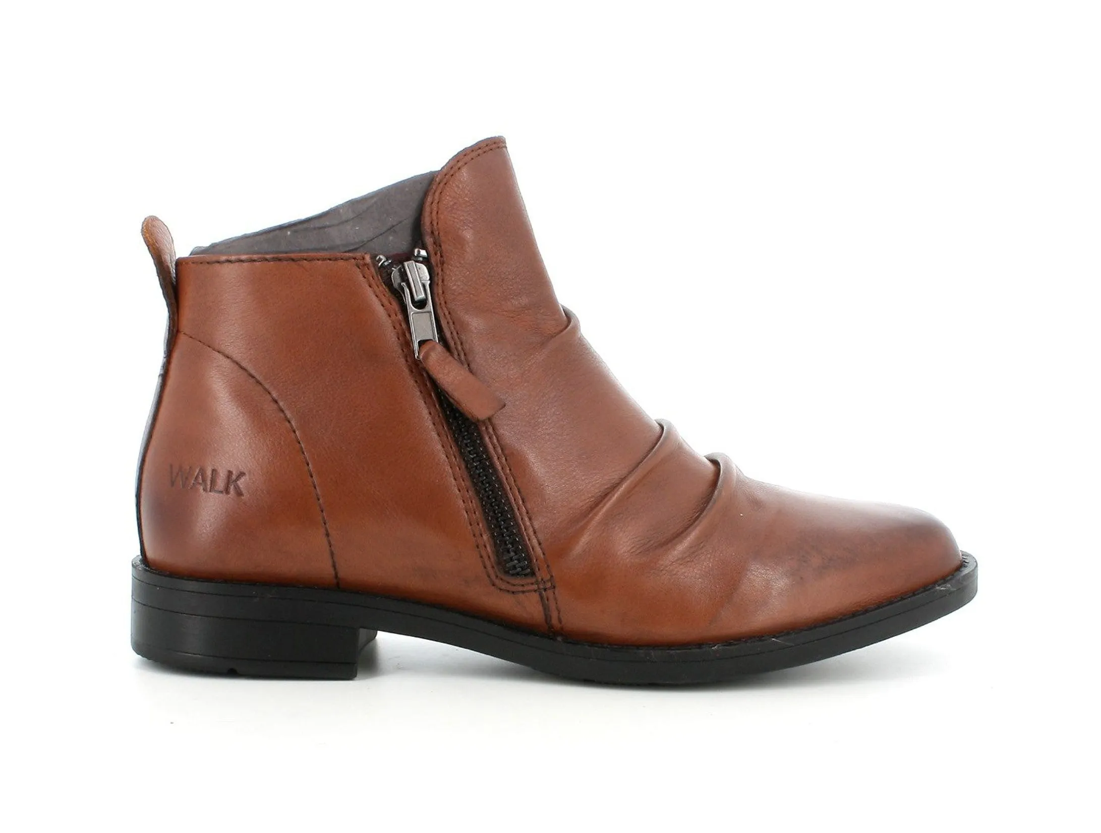 Melluso women's leather ankle boots with 2 zippers
