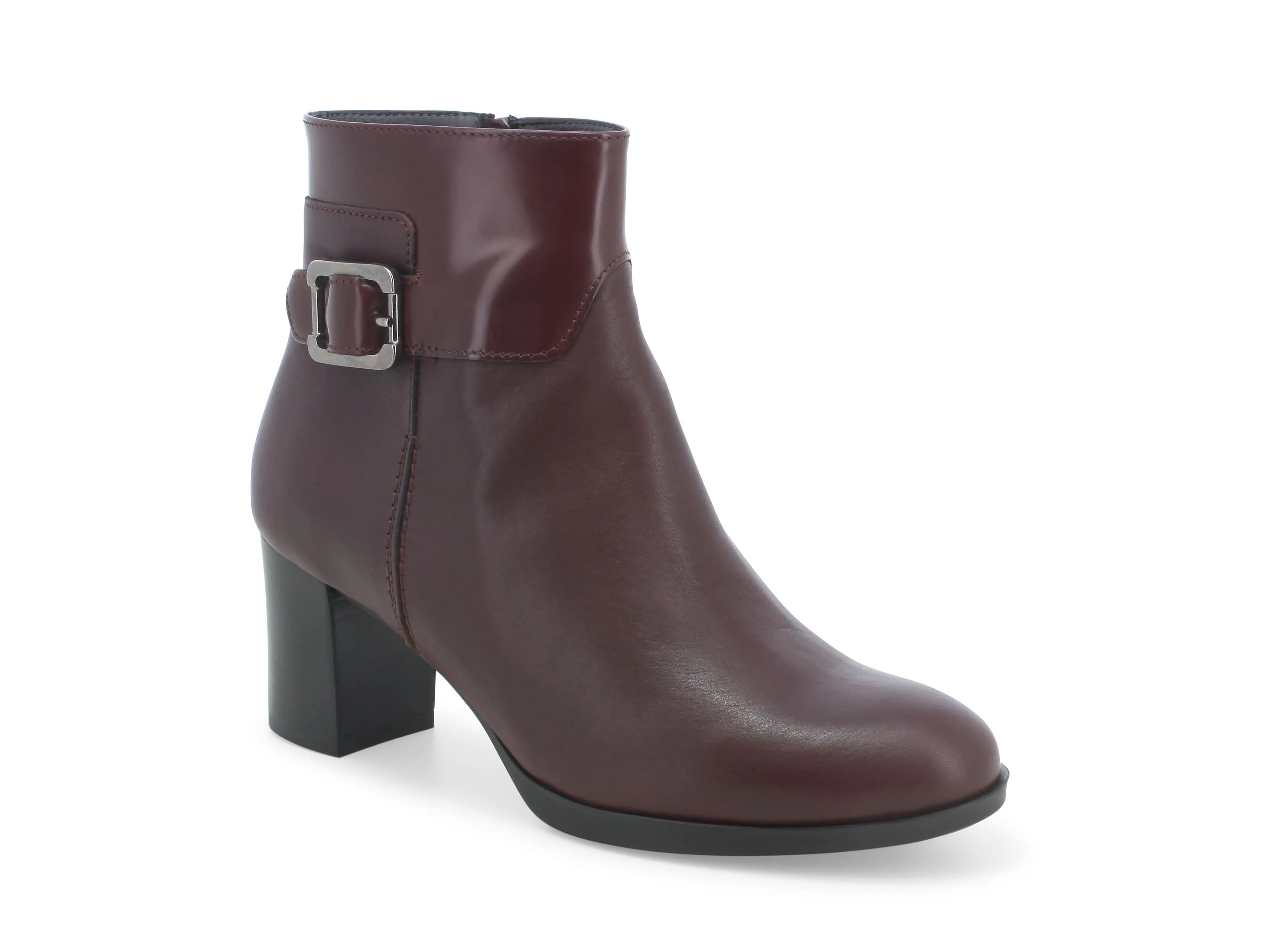 Melluso women's leather zip comfort ankle boots