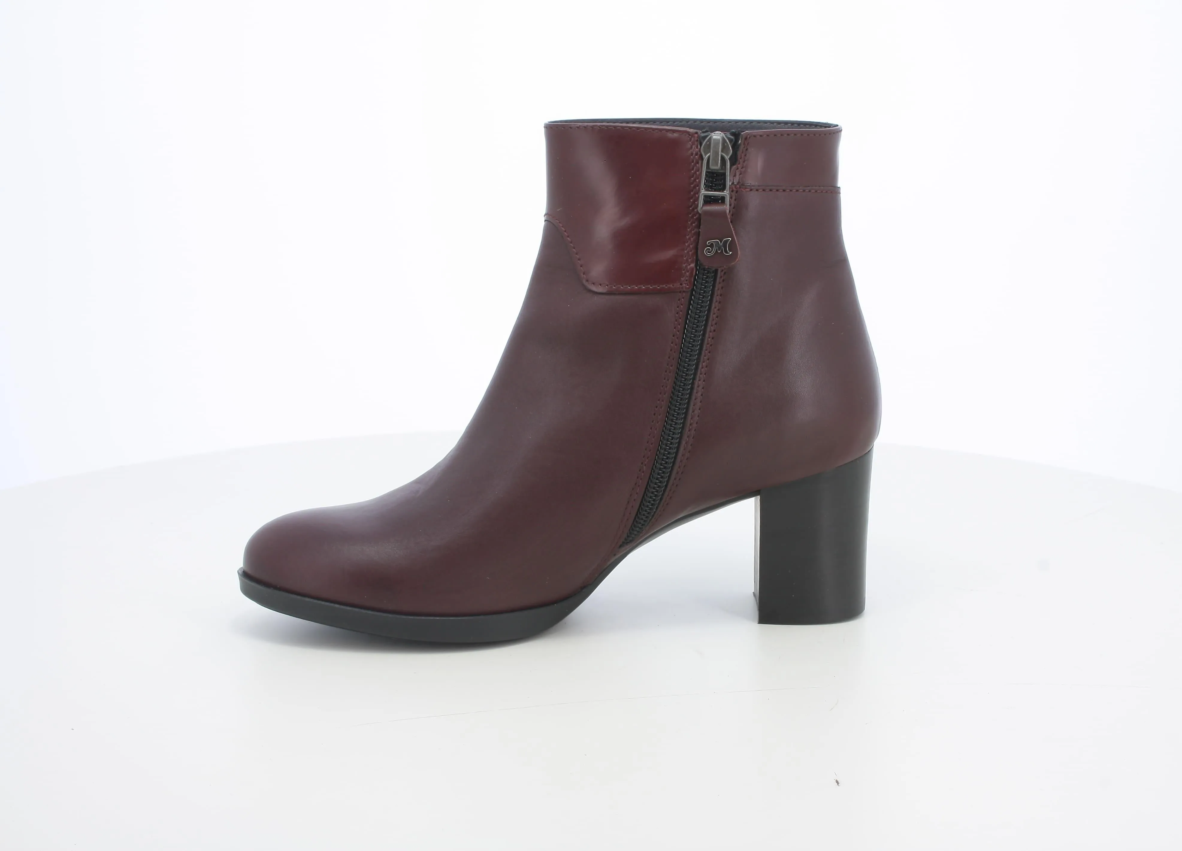 Melluso women's leather zip comfort ankle boots