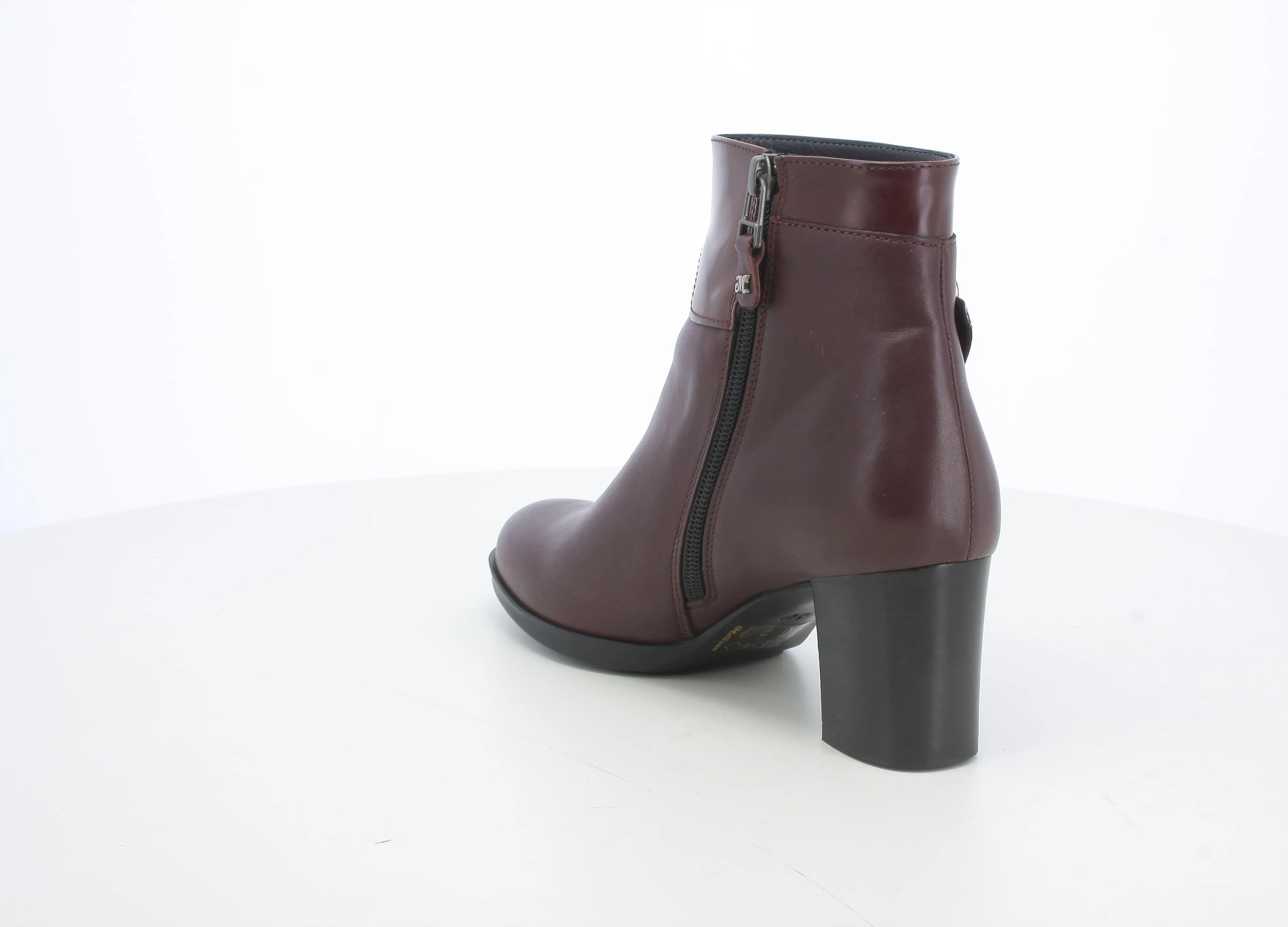 Melluso women's leather zip comfort ankle boots