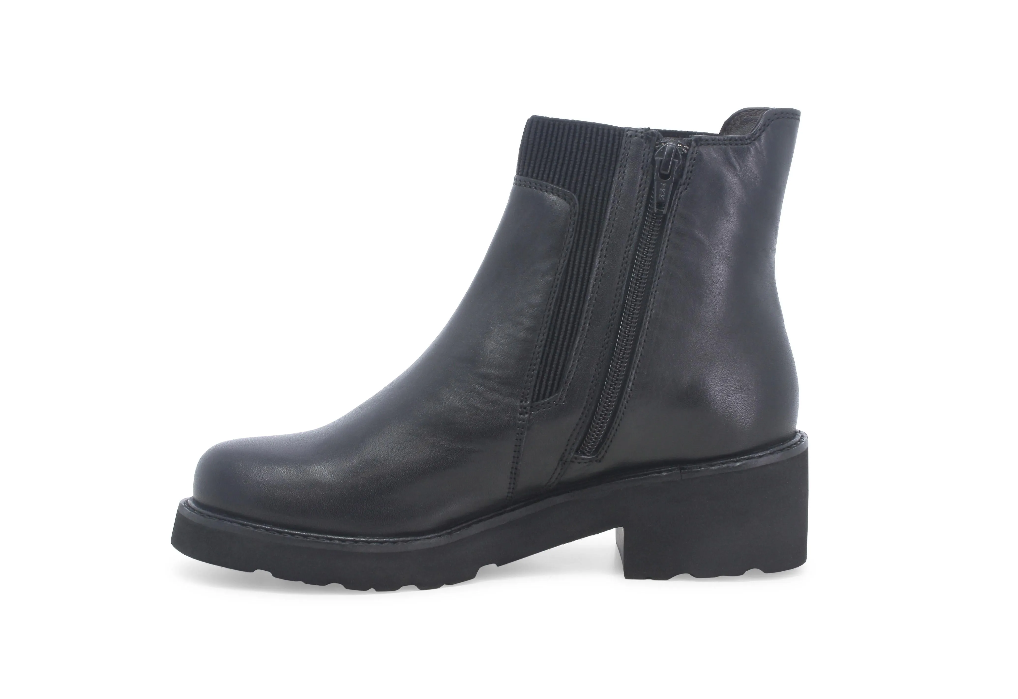 Melluso women's winter leather ankle boot - Zip fastening