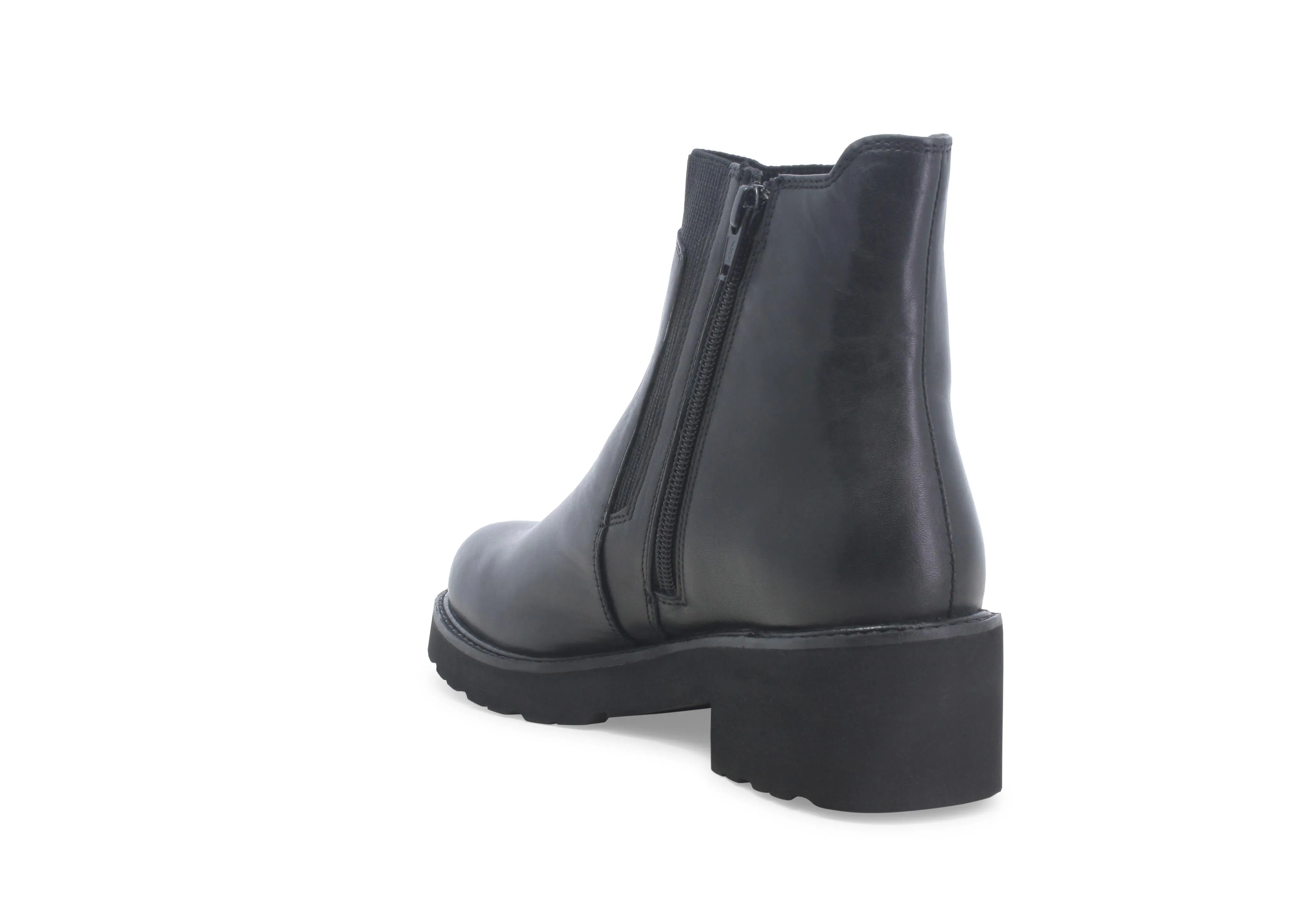 Melluso women's winter leather ankle boot - Zip fastening