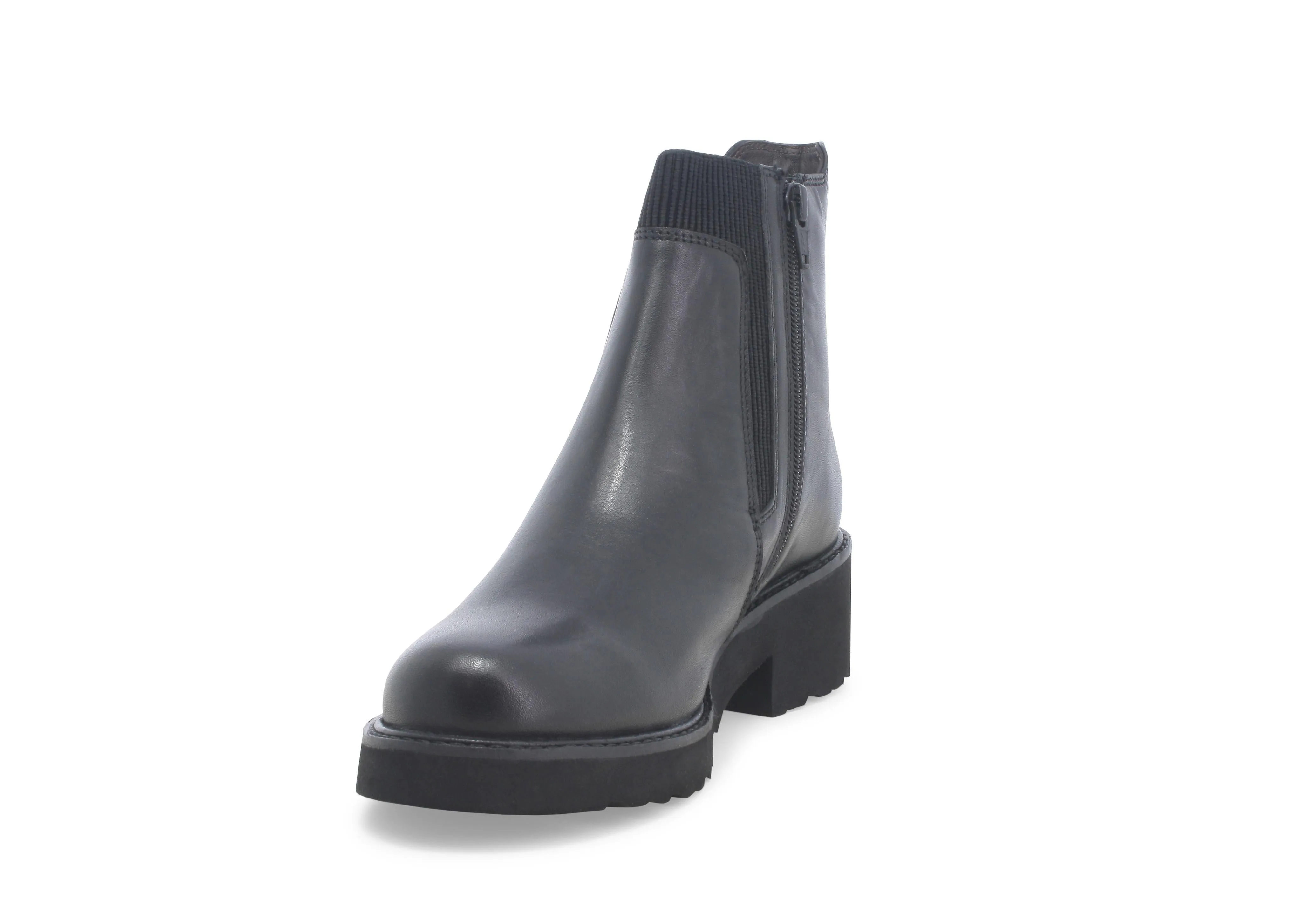 Melluso women's winter leather ankle boot - Zip fastening