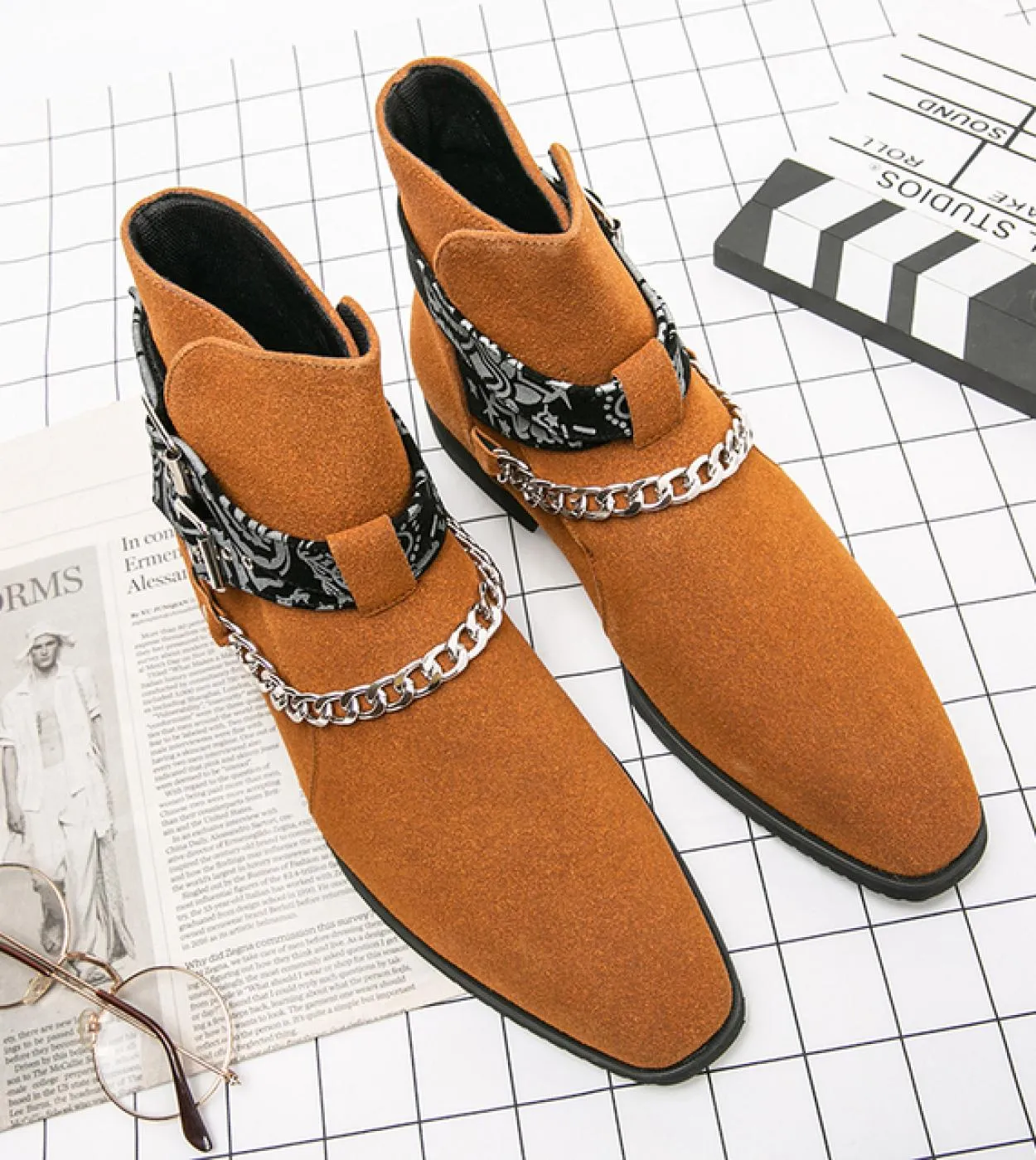 Men's Brown Leather Ankle Boots