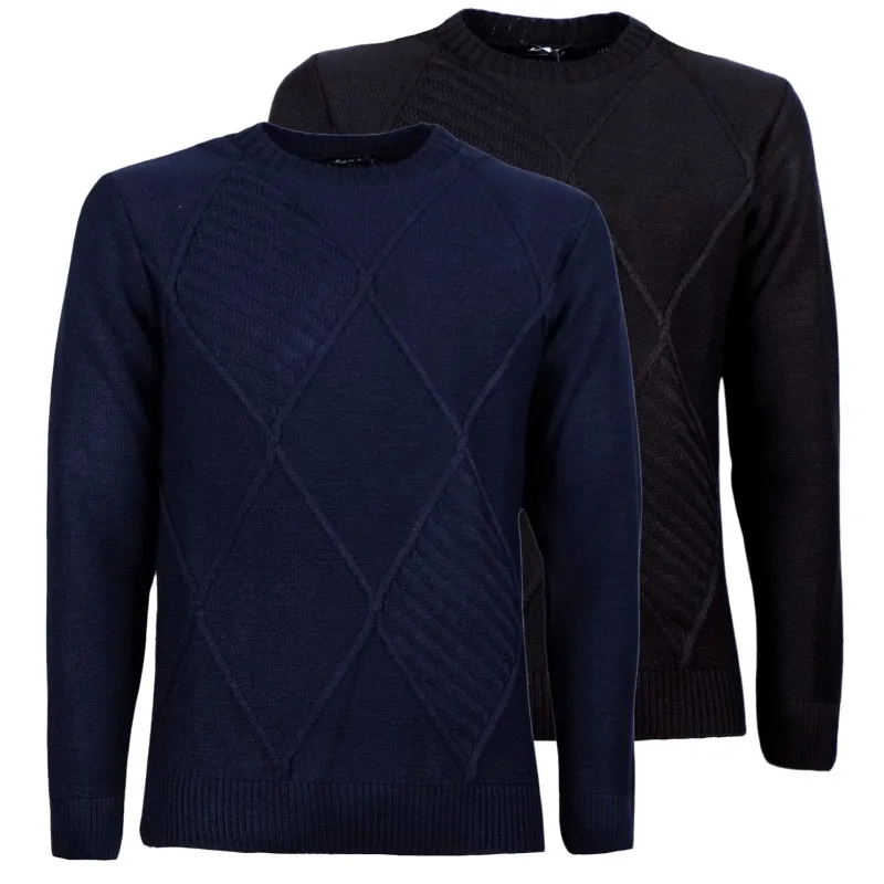 Men's Heavyweight Crewneck Sweater Winter Knitwear