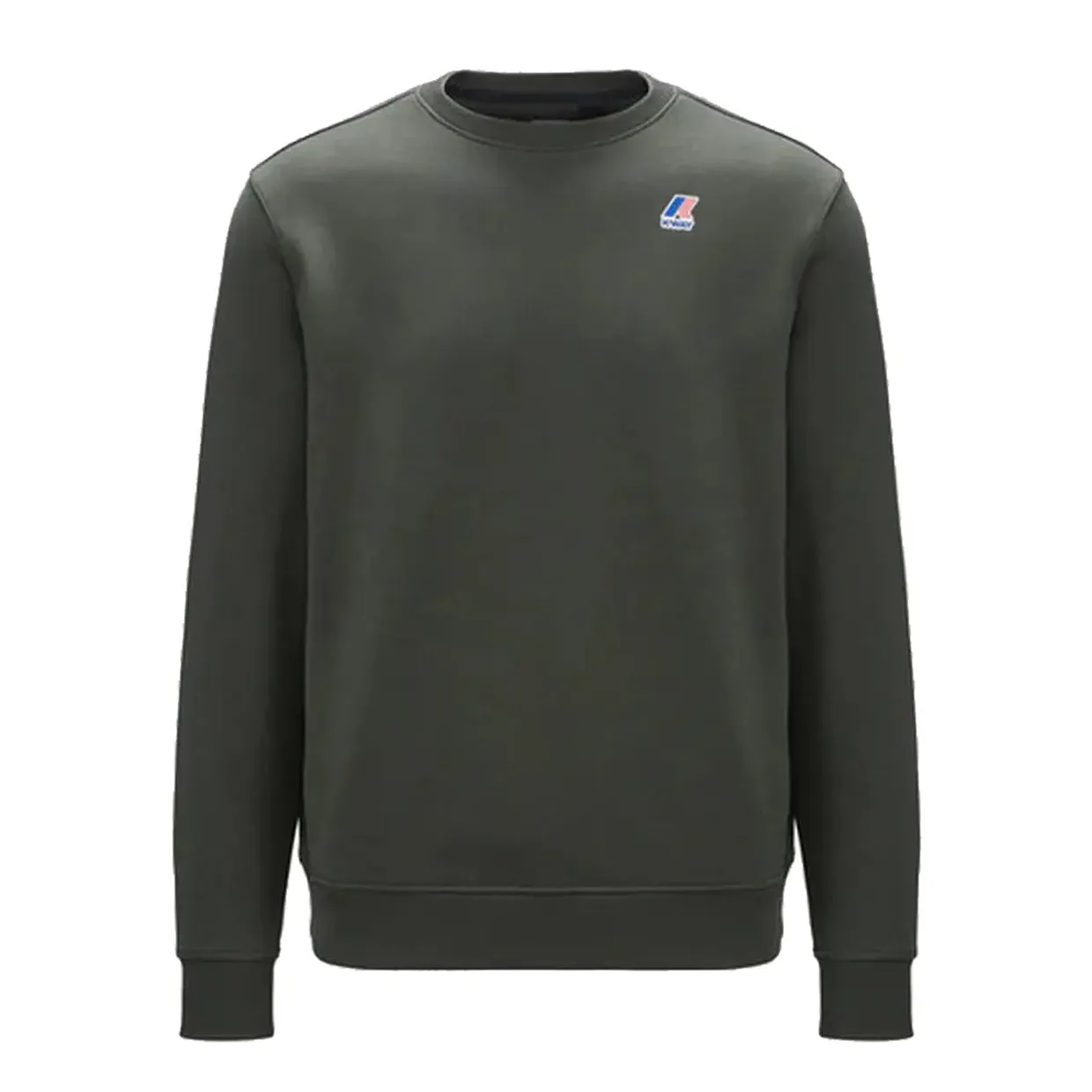 Men's K-Way Le Vrai Auguste HV Green sweatshirt.