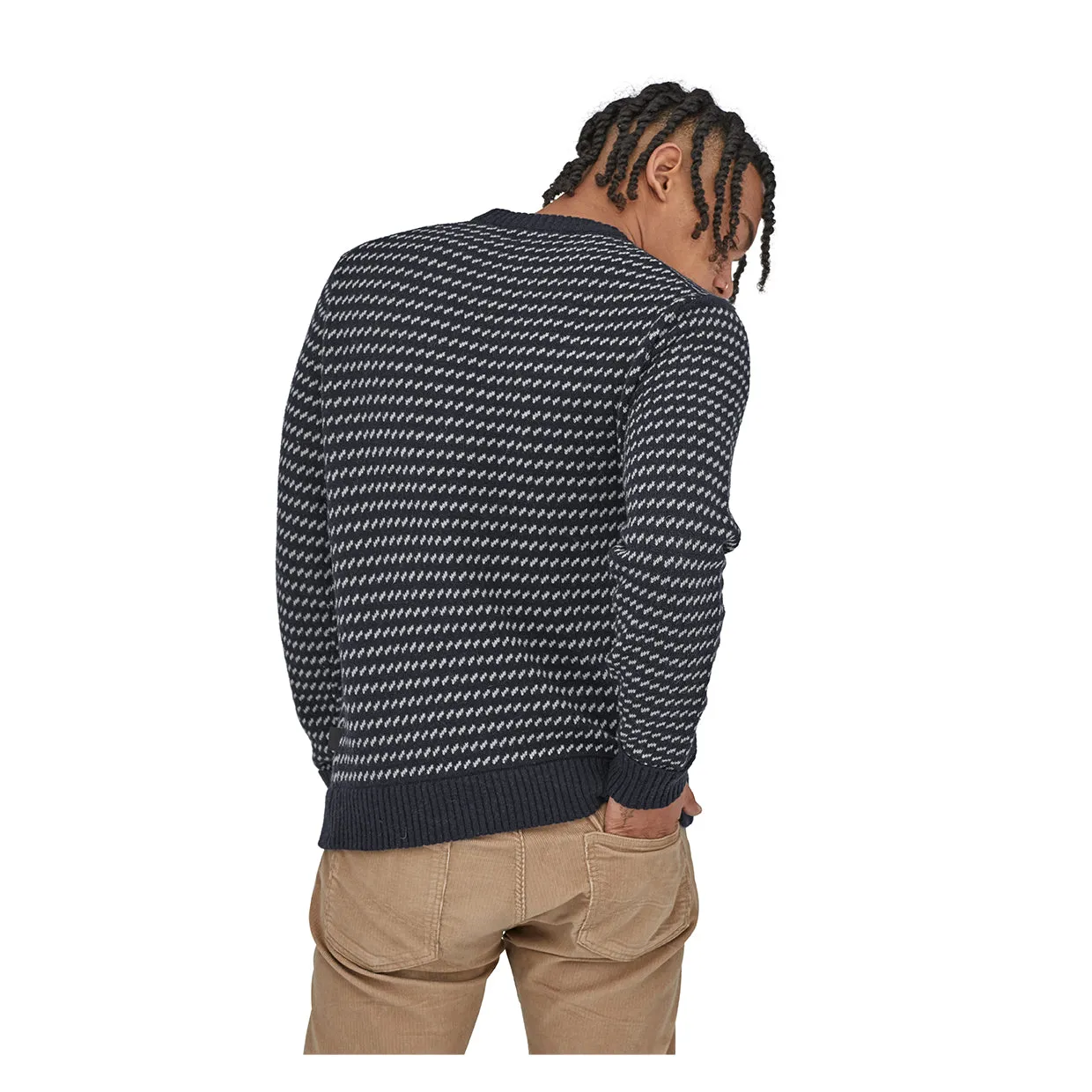 Men's Patagonia Recycled Wool Navy Blue Sweater