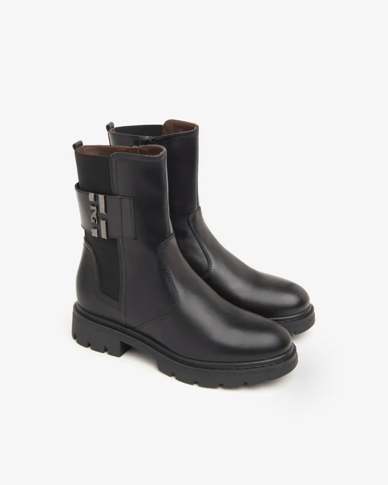 Nero Giardini Stivaletti Chelsea Donna in Pelle Nero I411860D100