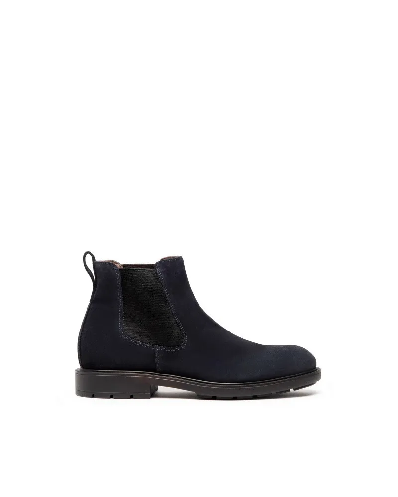Nero Giardini Stivaletti Chelsea Uomo in Camoscio Blu I001652U200