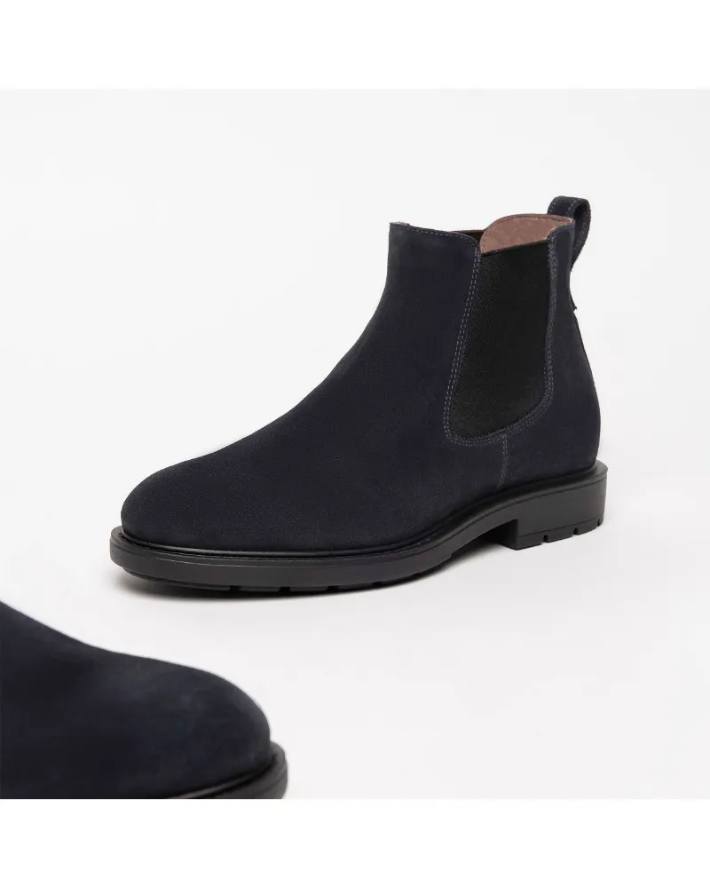 Nero Giardini Stivaletti Chelsea Uomo in Camoscio Blu I001652U200