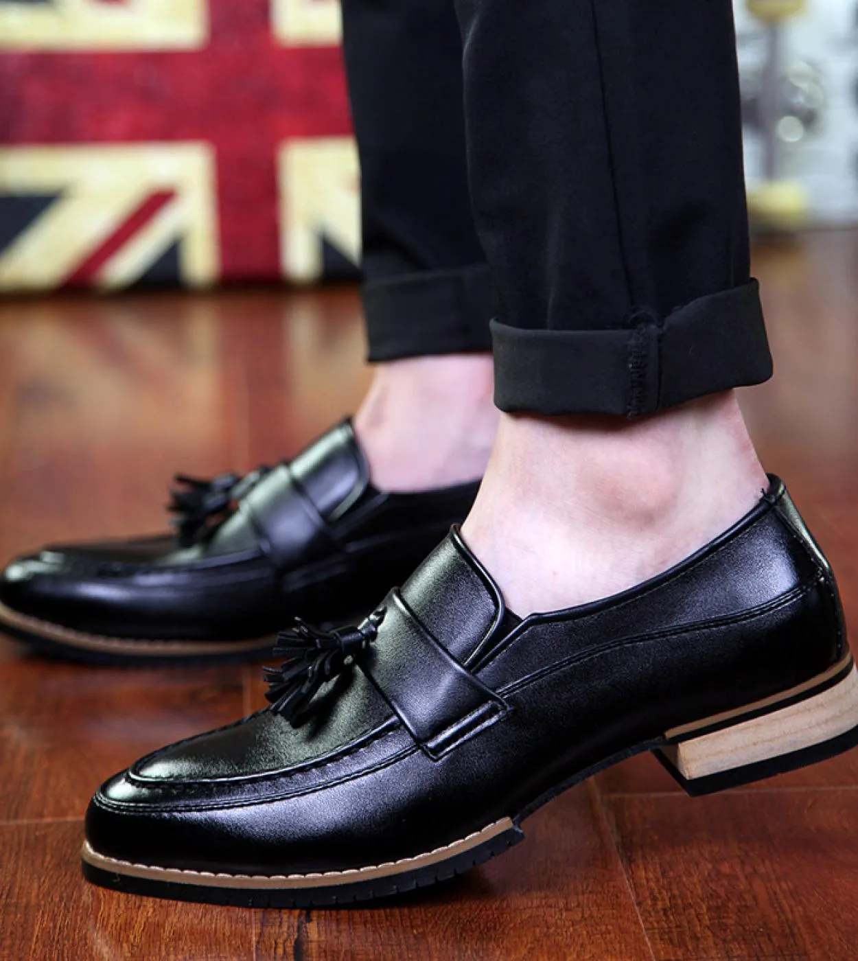 New arrival leather casual gentleman bureau loafers men's evening dress shoes