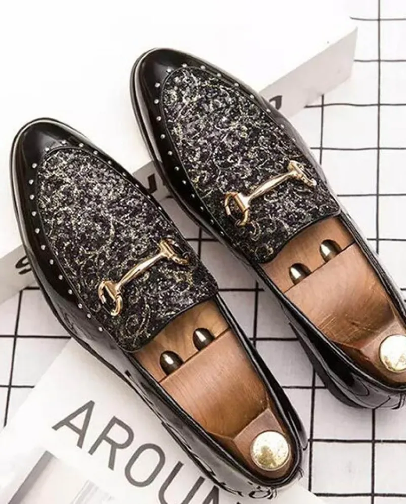 New luxury arrival: fashion ballroom wedding shoes for men with metal rivet decoration.