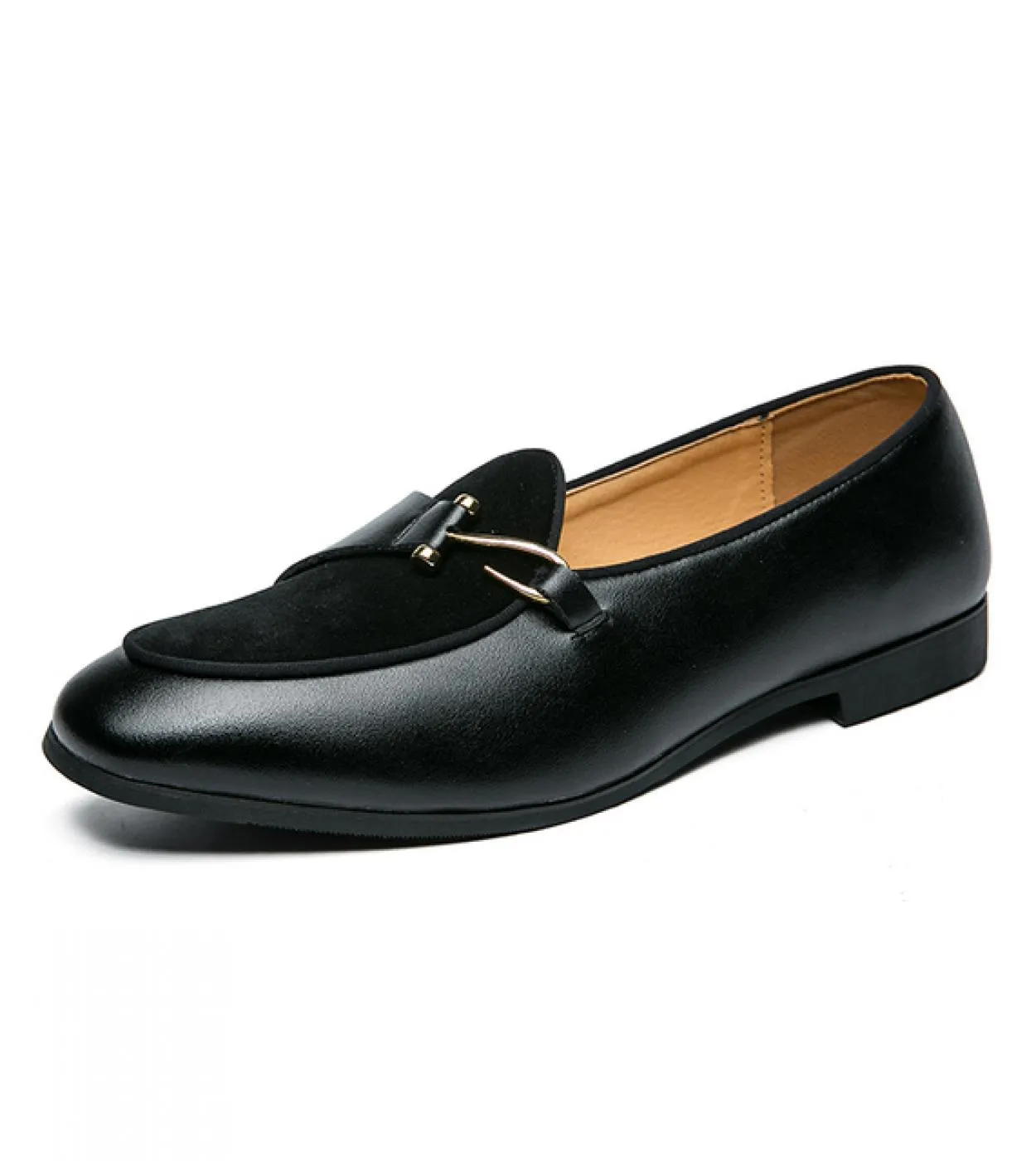 New mens loafers, solid color faux suede slip-on dress shoes