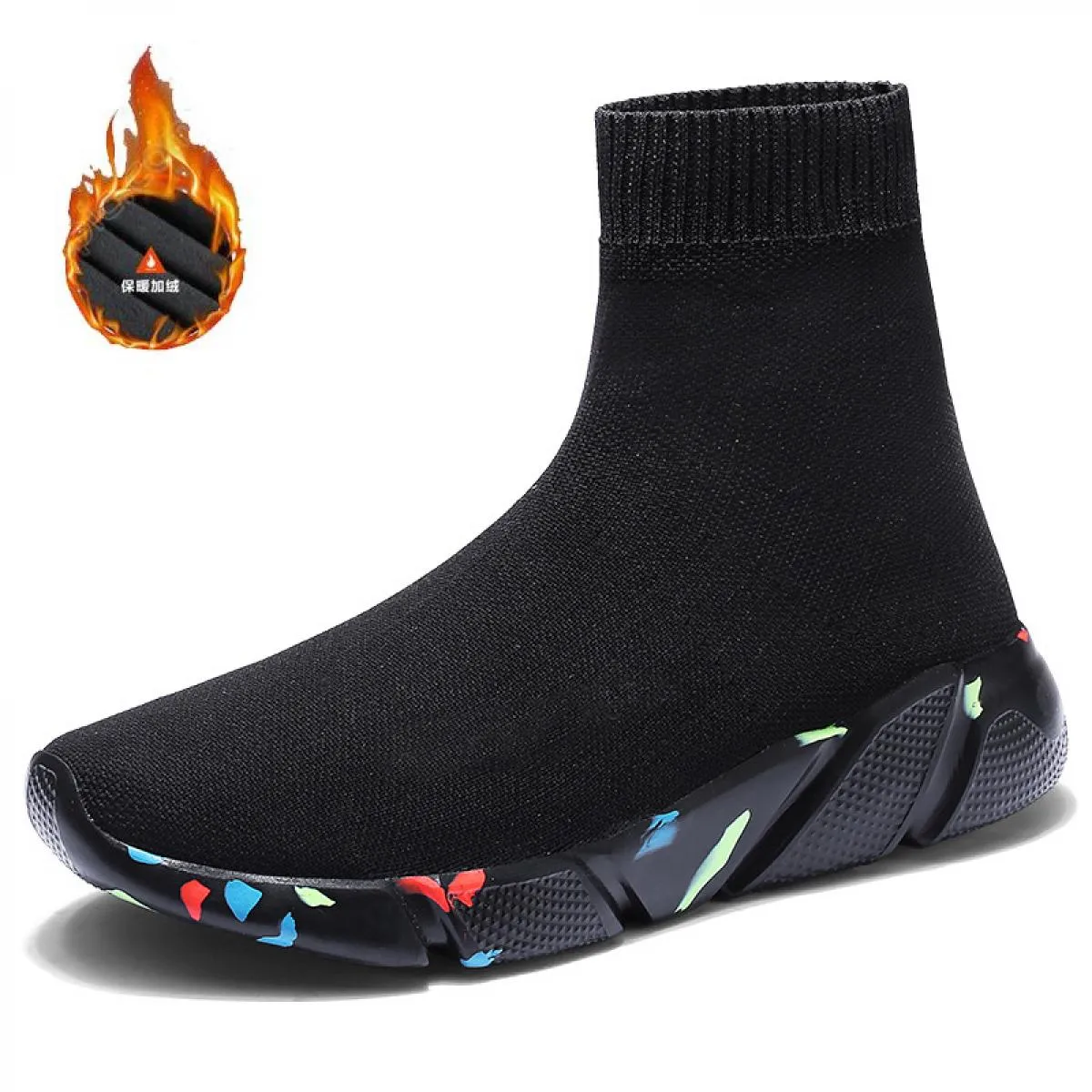 New Women's Fashion Sneakers Breathable Socks Boots Classic Slip-on Women's Casual Moccasins