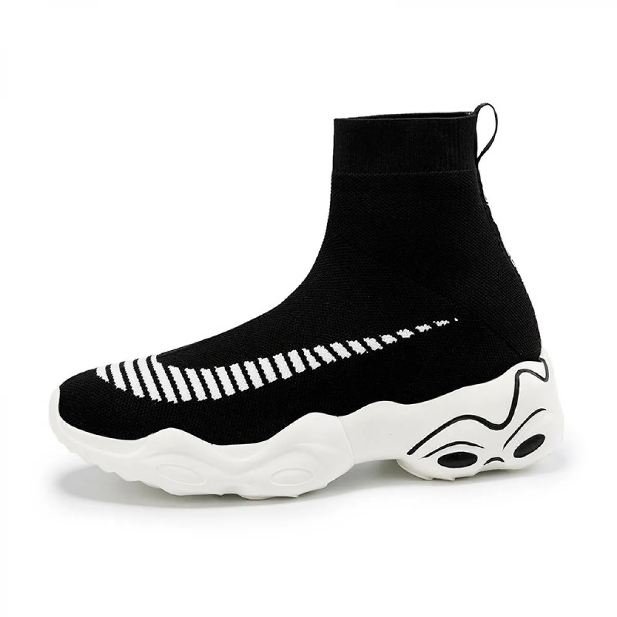 New Women's Fashion Sneakers Breathable Socks Boots Classic Slip-on Women's Casual Moccasins