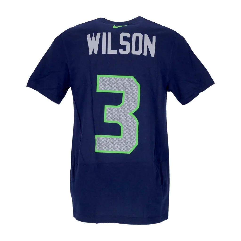 NFL Player Tee No. 3 Russell Wilson Seasea Original Team Colors Men's T-Shirt
