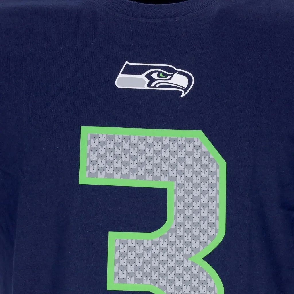 NFL Player Tee No. 3 Russell Wilson Seasea Original Team Colors Men's T-Shirt