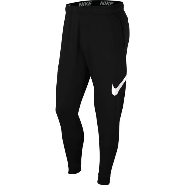 Nike Men's Black Jogger Taper Swoosh Dry Fit Essential