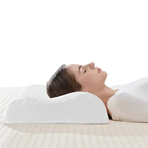 Orthopedic memory foam cervical pillow, ergonomic pillow for neck pain, for side sleepers.