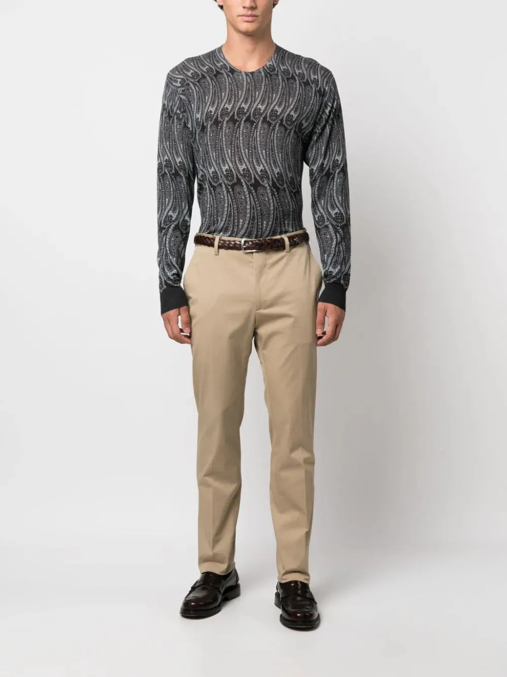 Paisley Design Knit Sweater