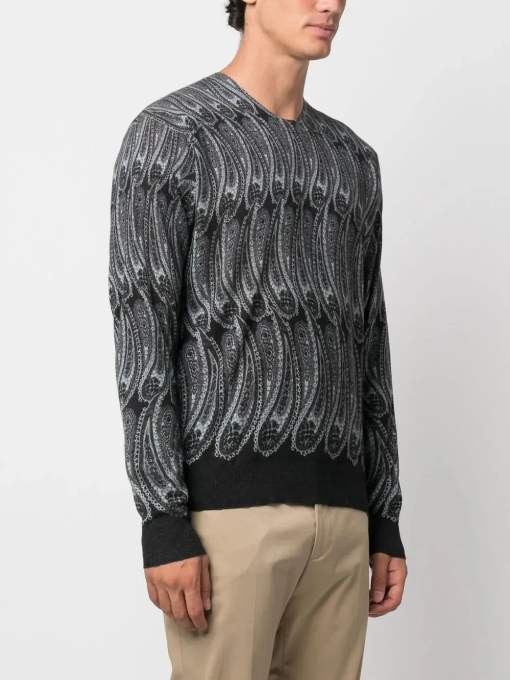 Paisley Design Knit Sweater
