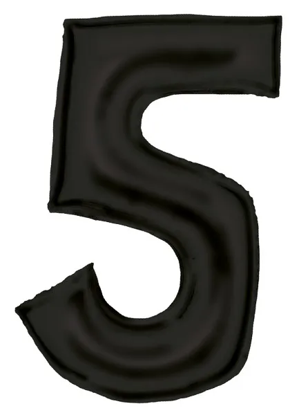 Palloncino foil numero 4 nero satinato 89 cm