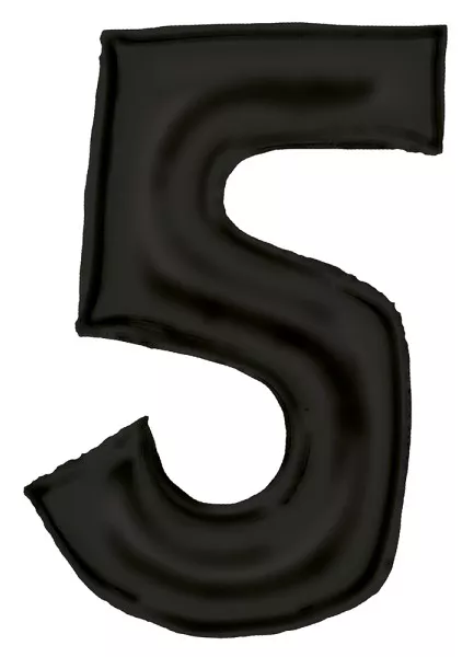 Palloncino foil numero 4 nero satinato 89 cm