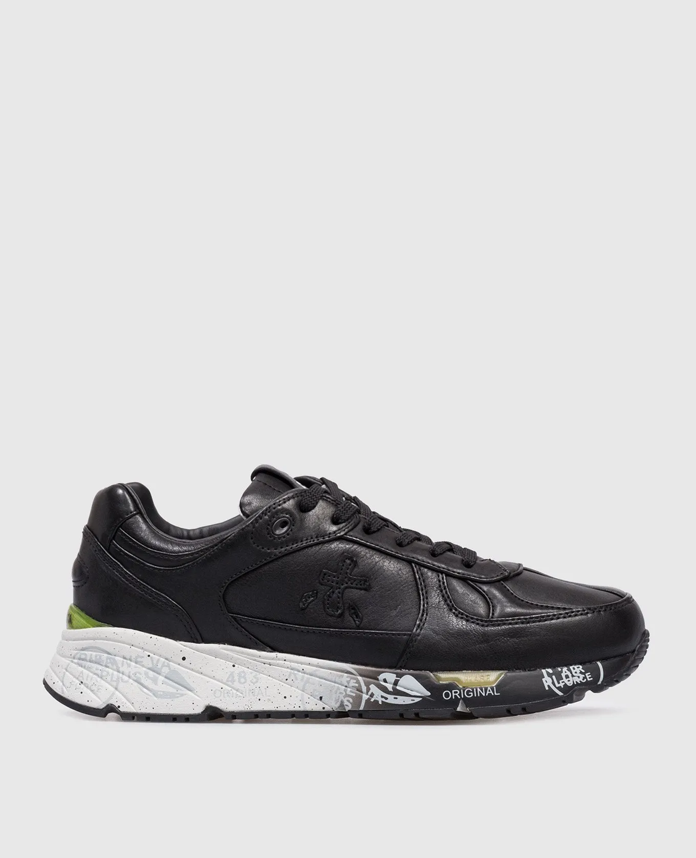 Premiata Black Leather Mase Sneakers MASE7083